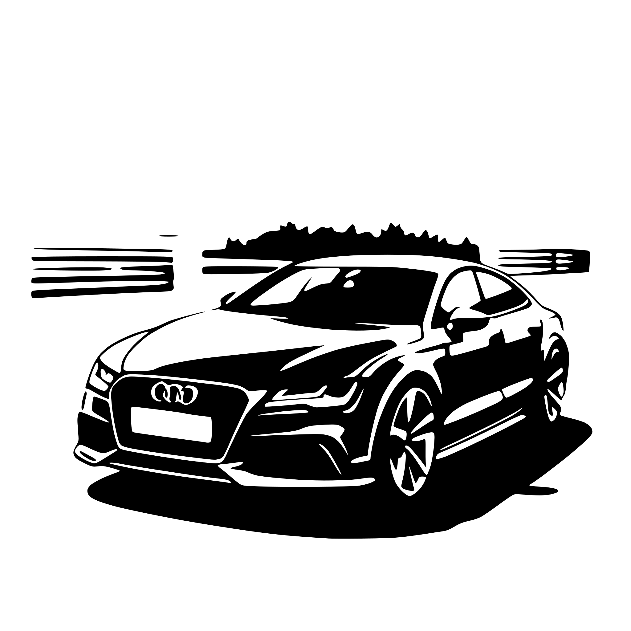 AI-generated SVG of a Значок гоночной машинки audi RS7