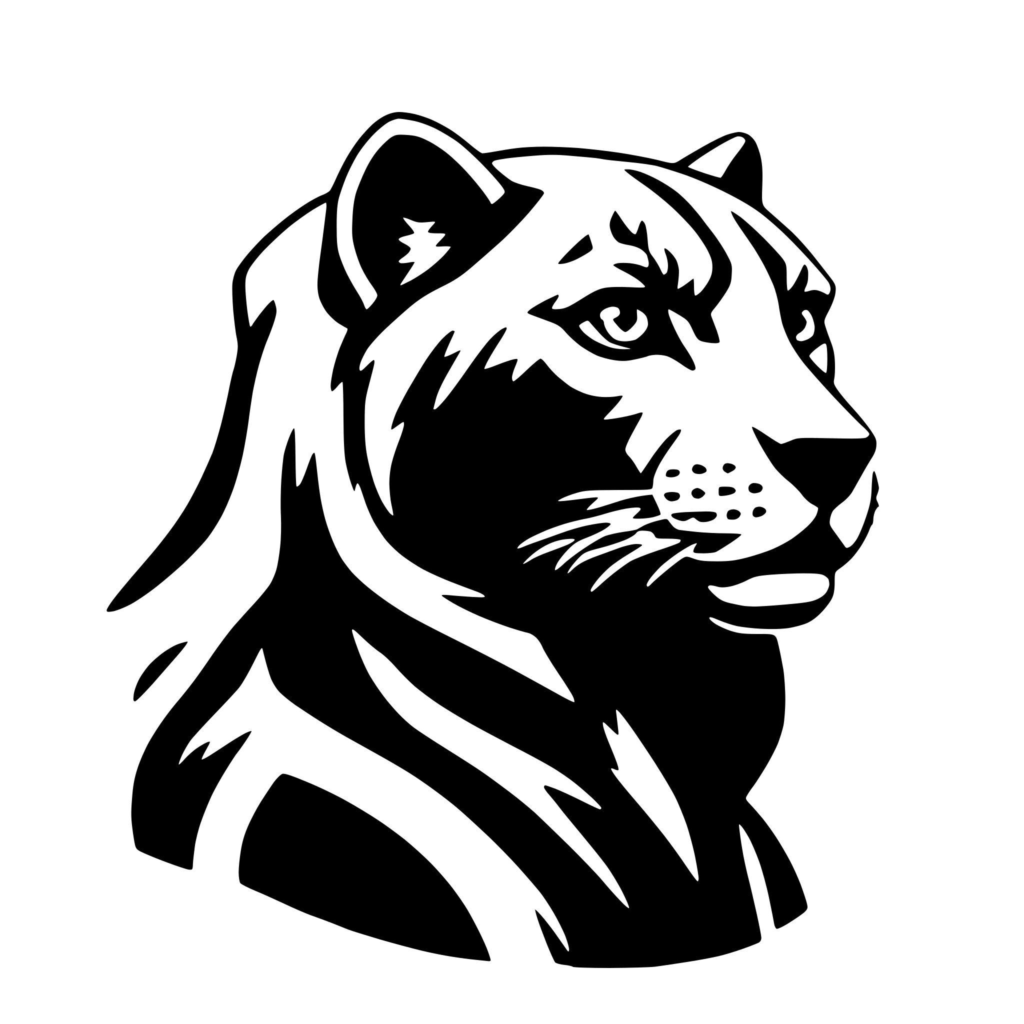AI-generated SVG of a black panther