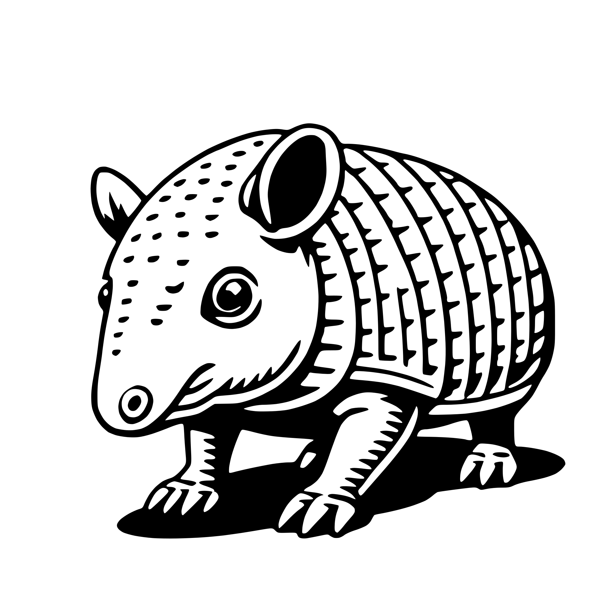 AI-generated SVG of 'armadillo'