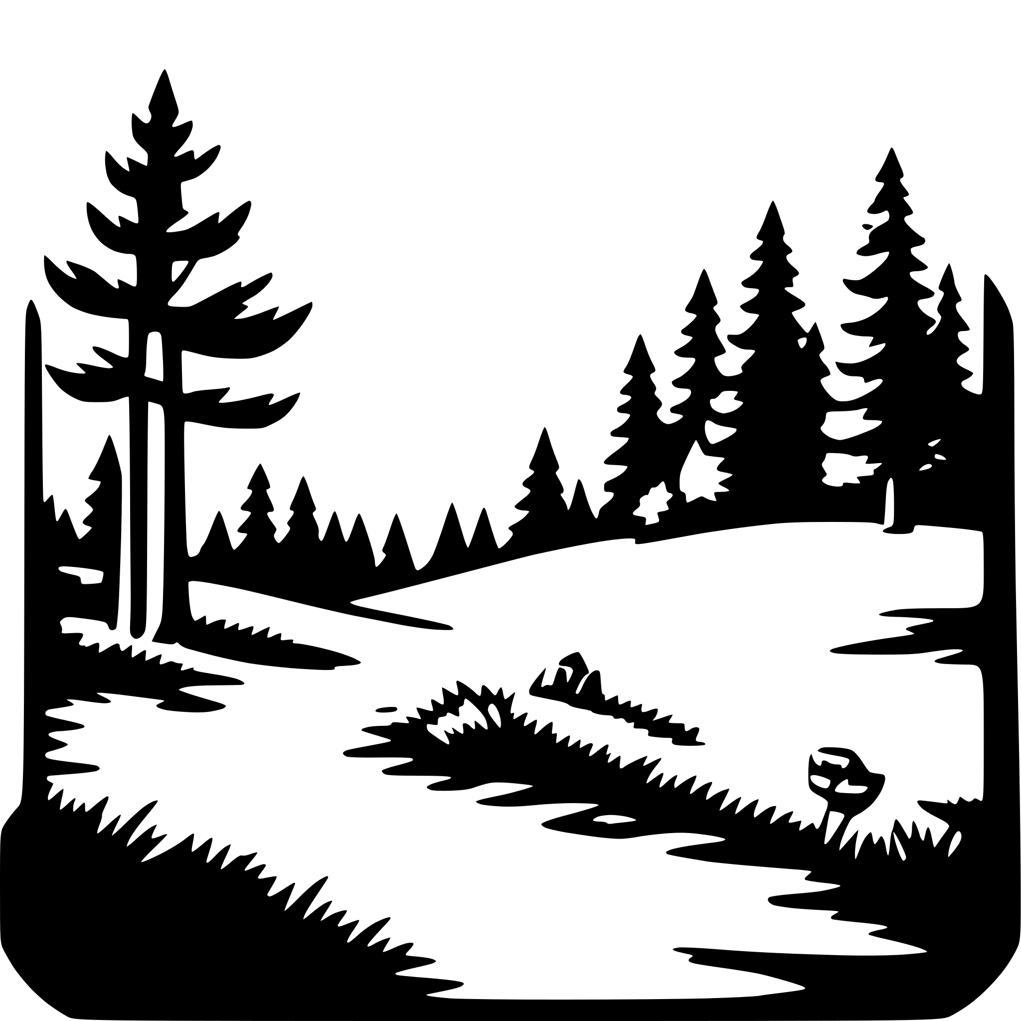 AI-generated SVG of a wilderness experience