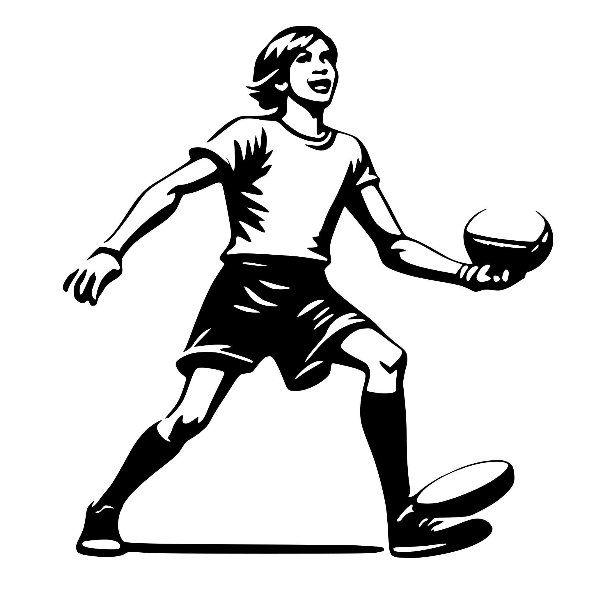 AI-generated SVG of 'ultimate frisbee player'