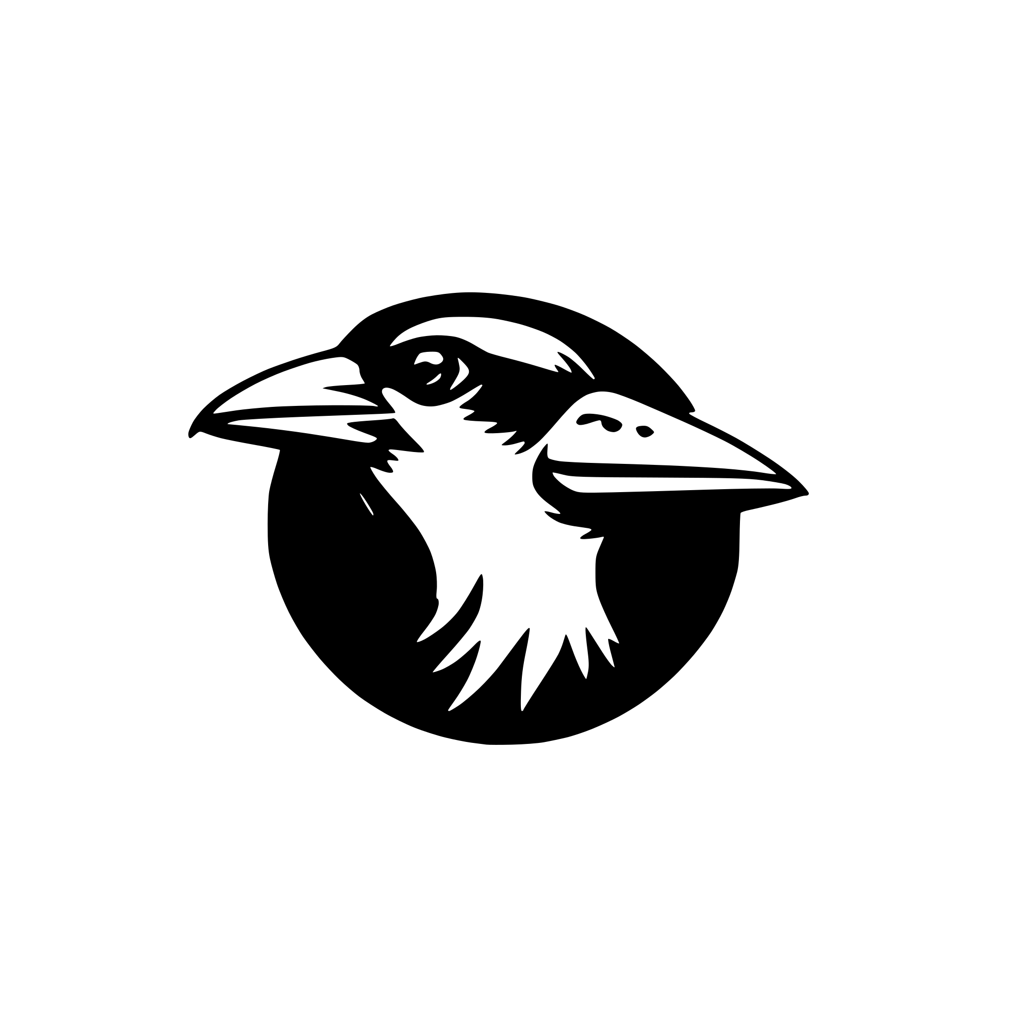 AI-generated SVG of 'crow side profile'