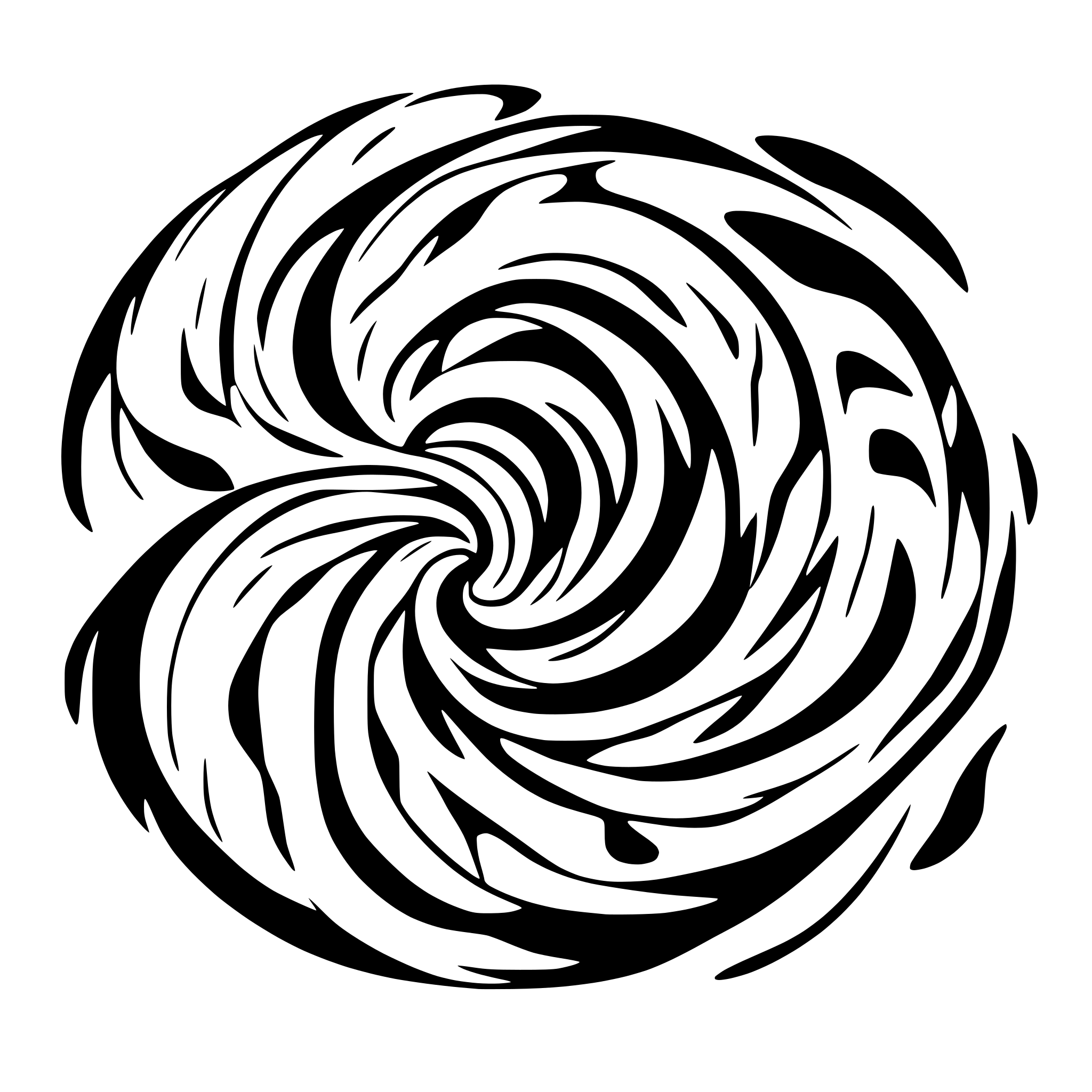 AI-generated SVG of a vortex swirl