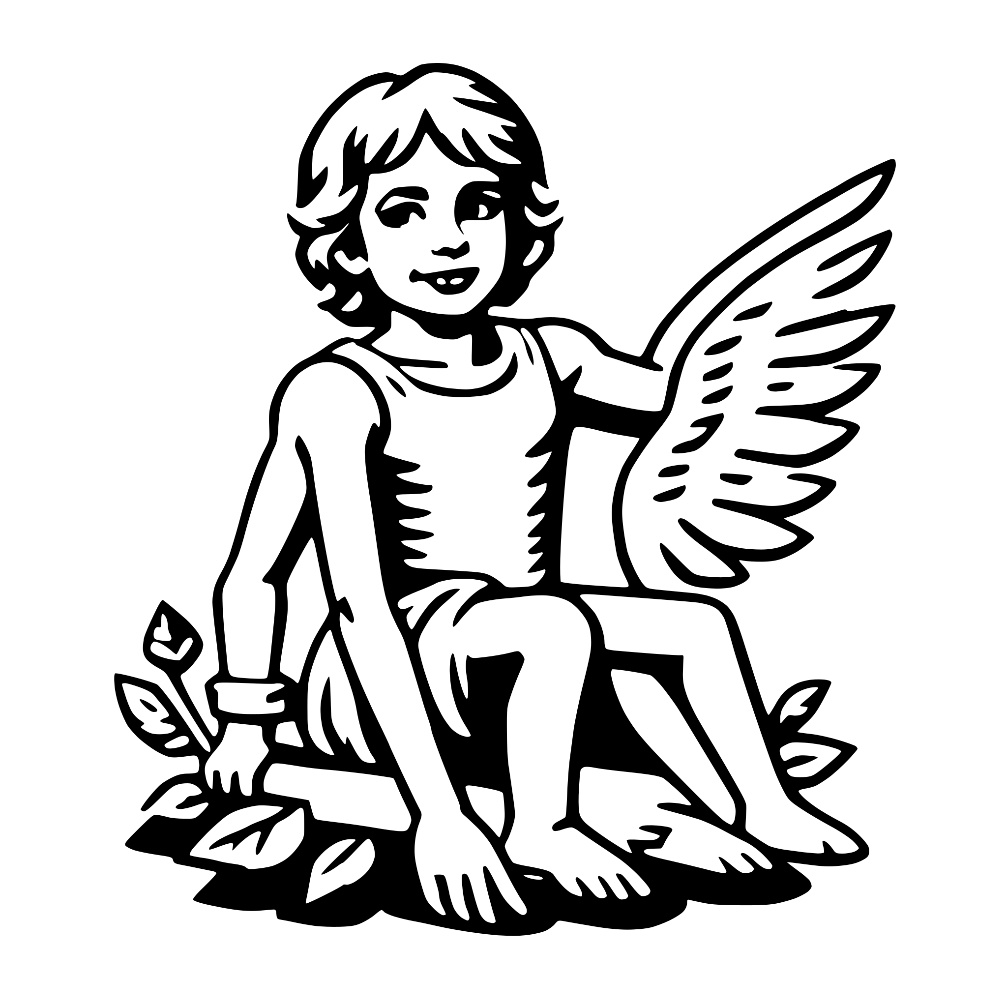 AI-generated SVG of a cupid