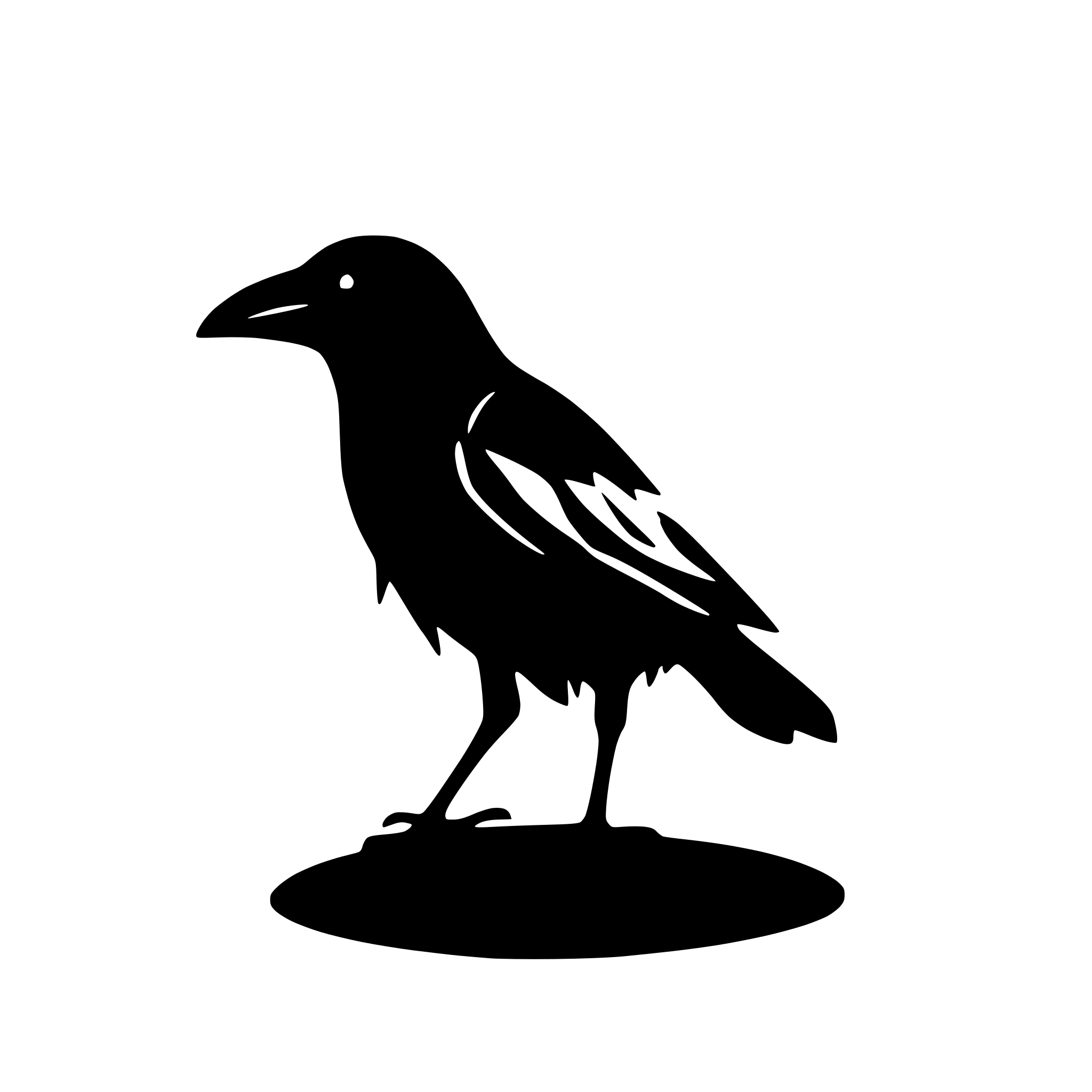 AI-generated SVG of a a crow