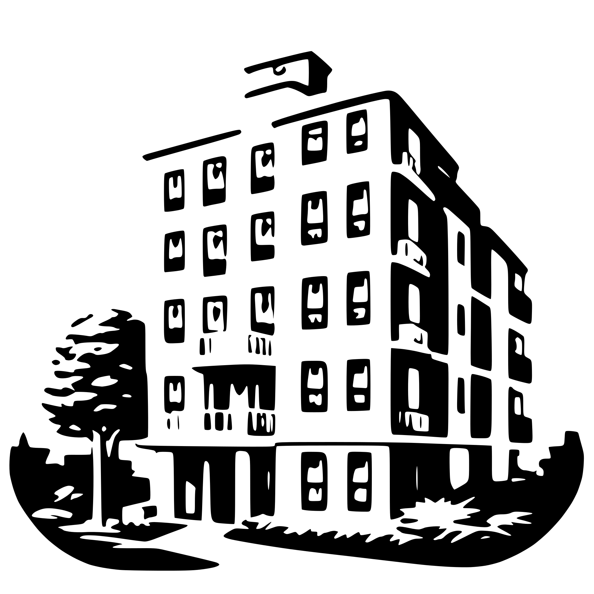 AI-generated SVG of 'Appartment building'