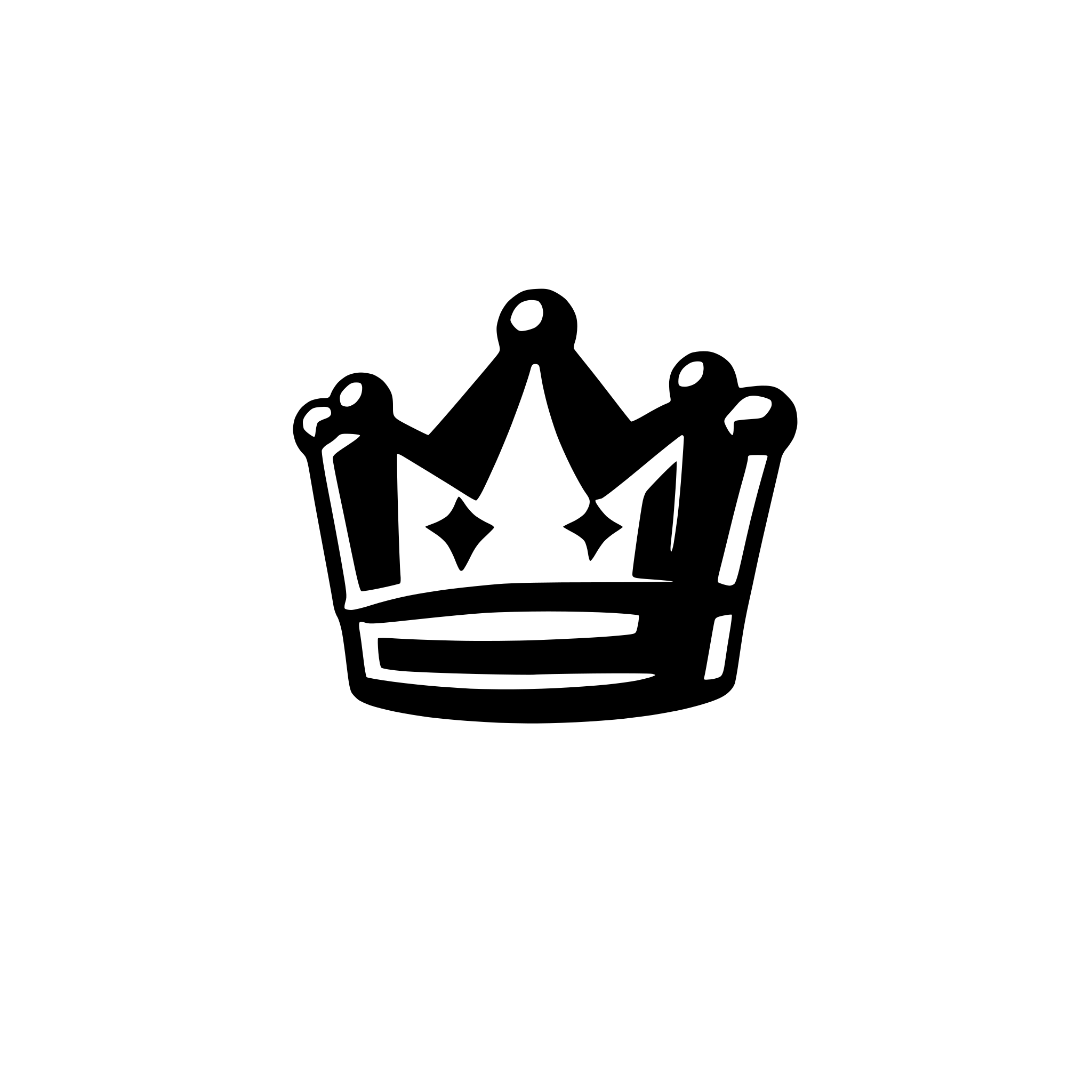 AI-generated SVG of a simple and minimalist crown with three prongs with only the borders for a logo