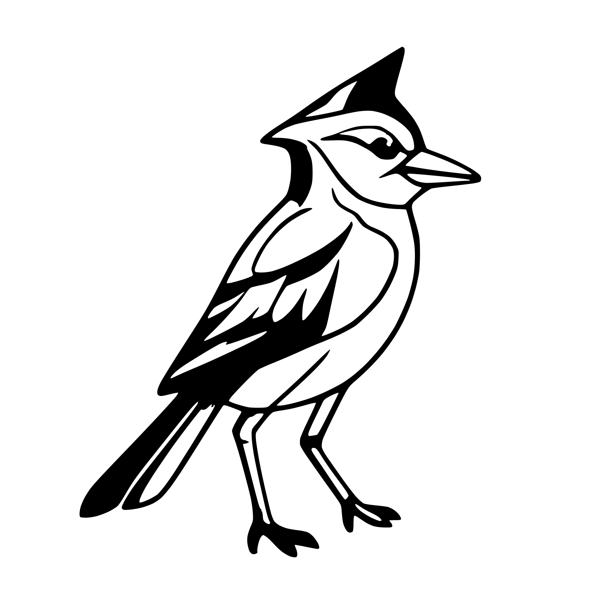 AI-generated SVG of 'a blue jay bird'