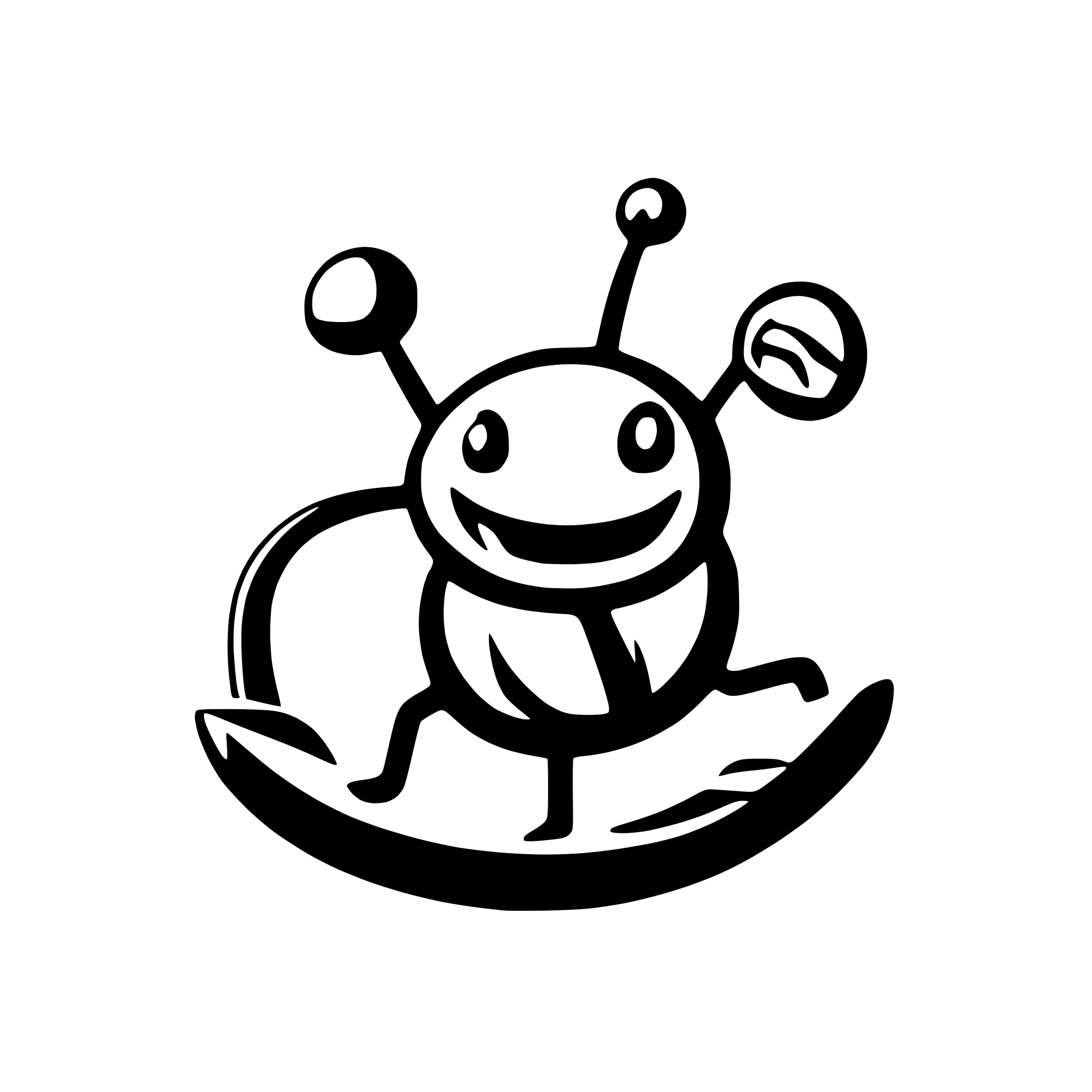 AI-generated SVG of 'happy ant'