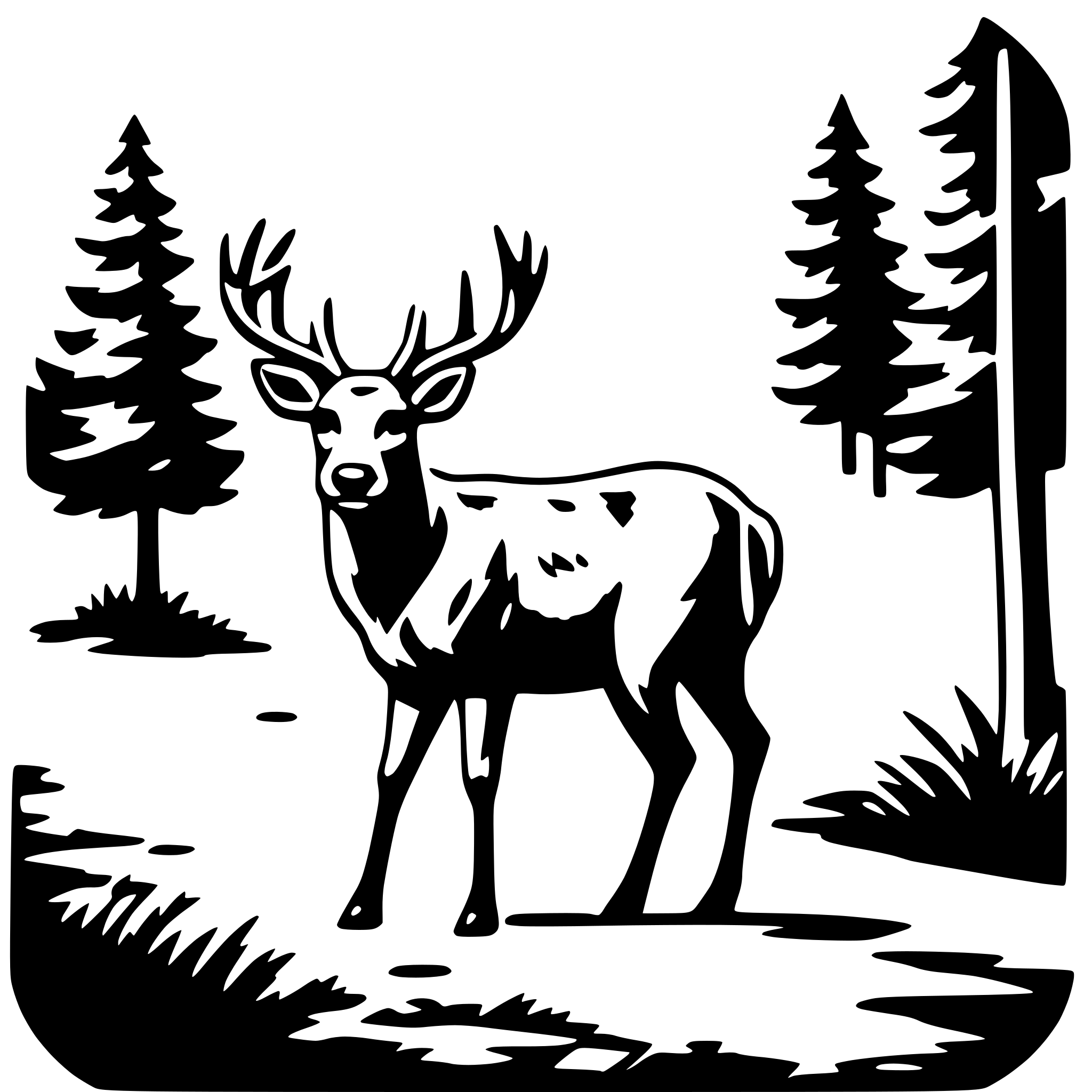 AI-generated SVG of a deer in forest