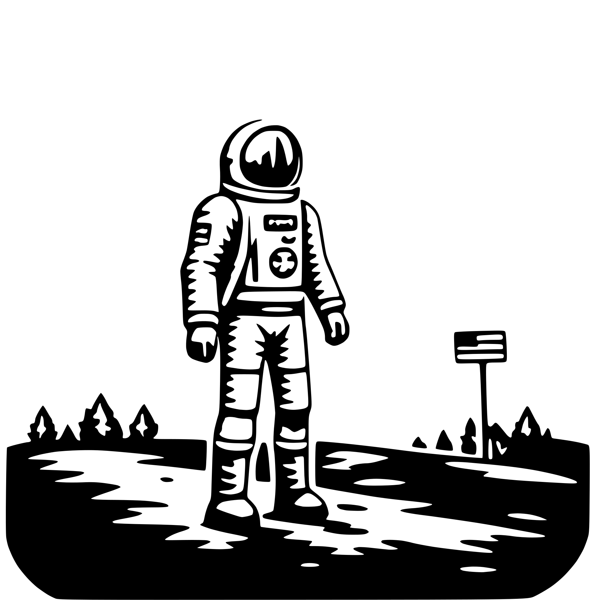 AI-generated SVG of a moon landing