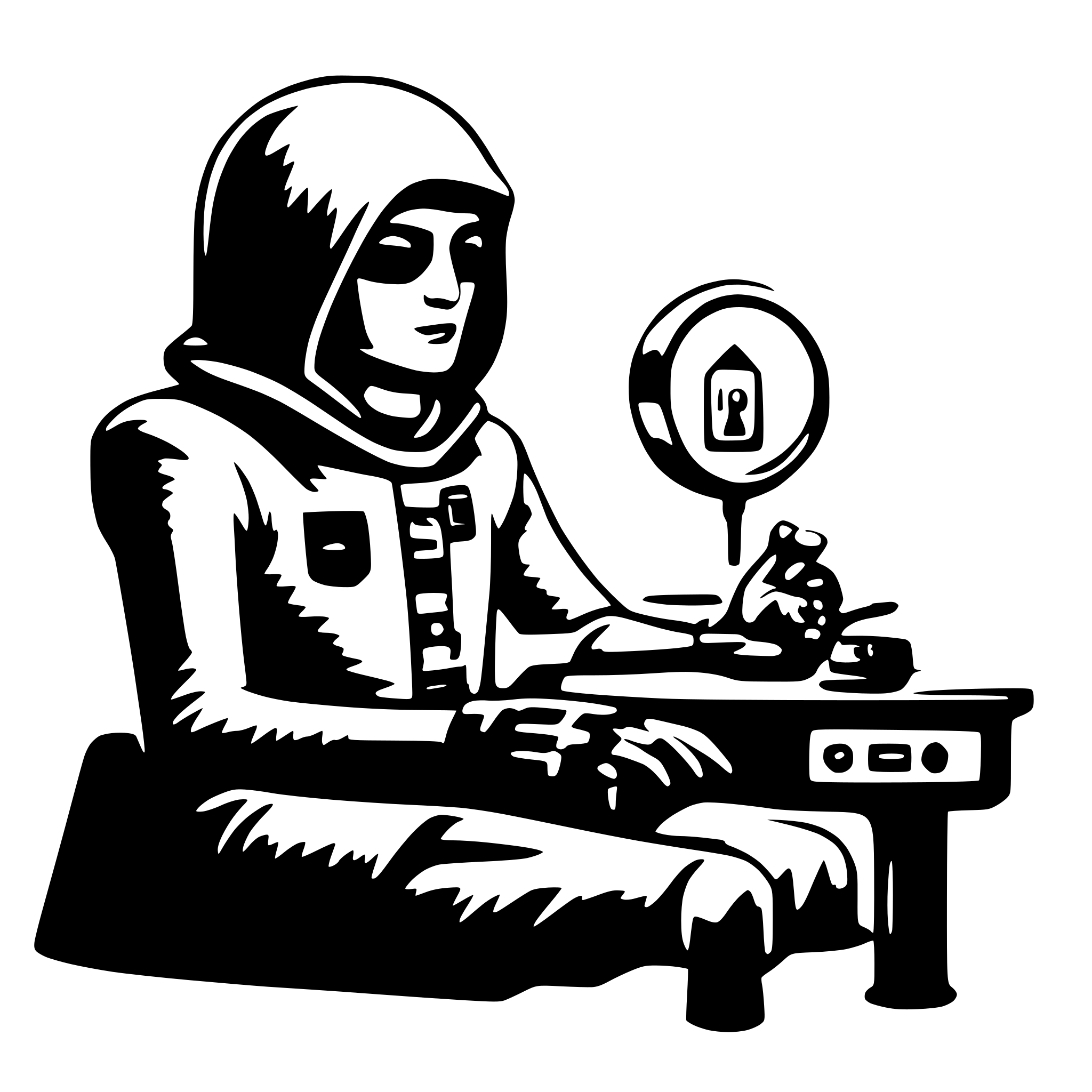 AI-generated SVG of 'cybersecurity'