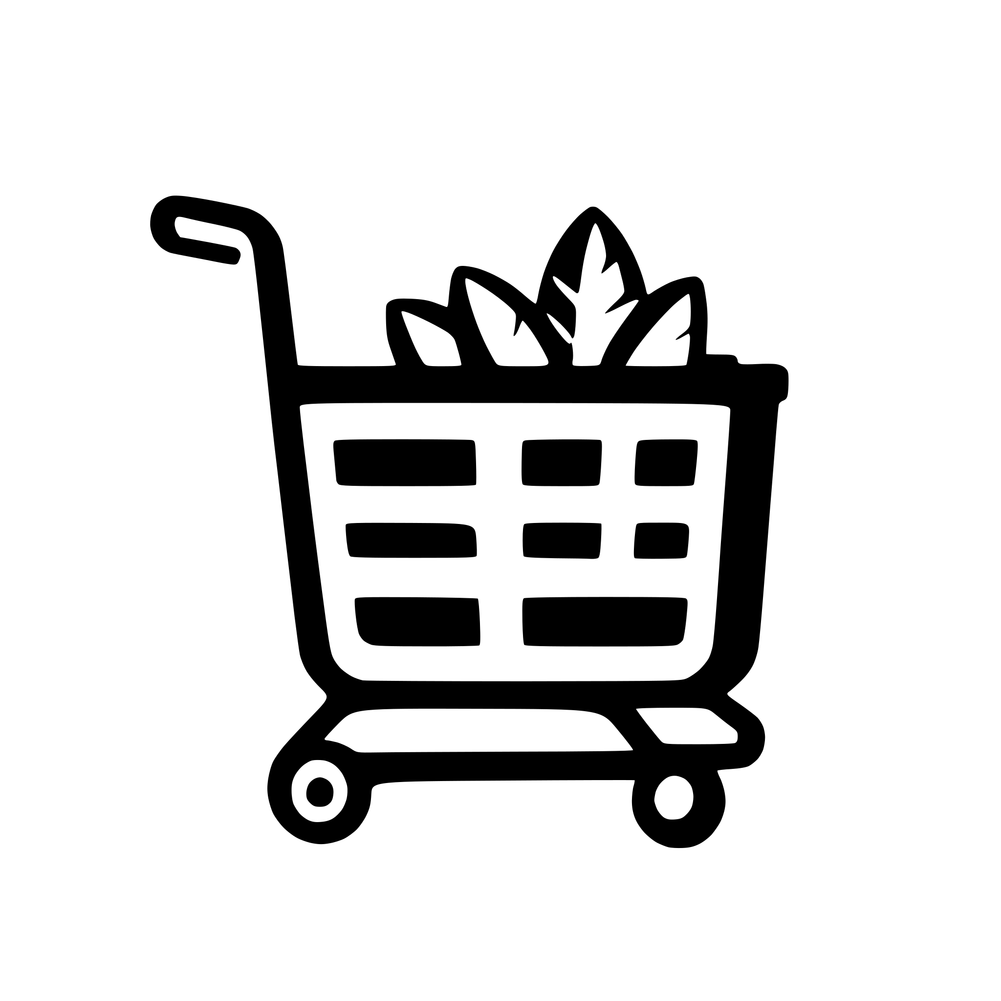 AI-generated SVG of a shopping cart filled with items