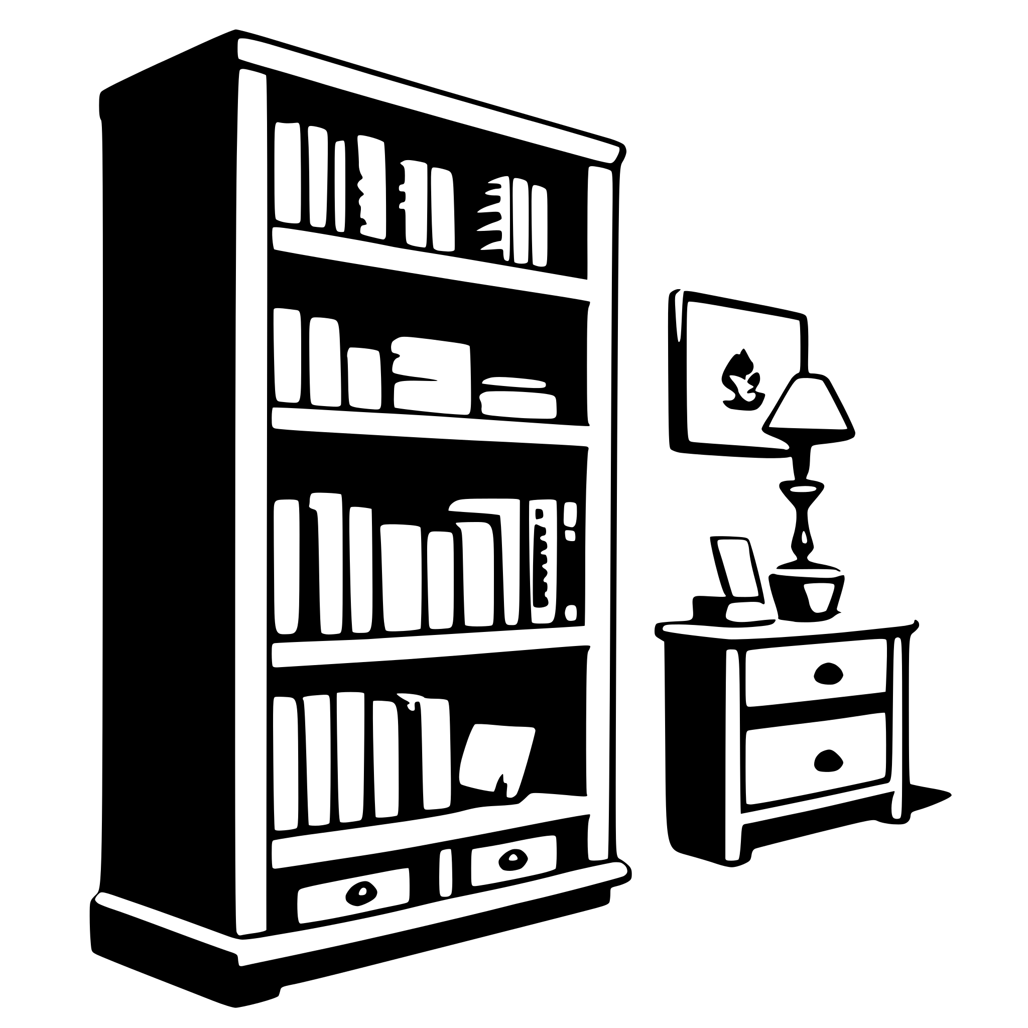 AI-generated SVG of a bookcase