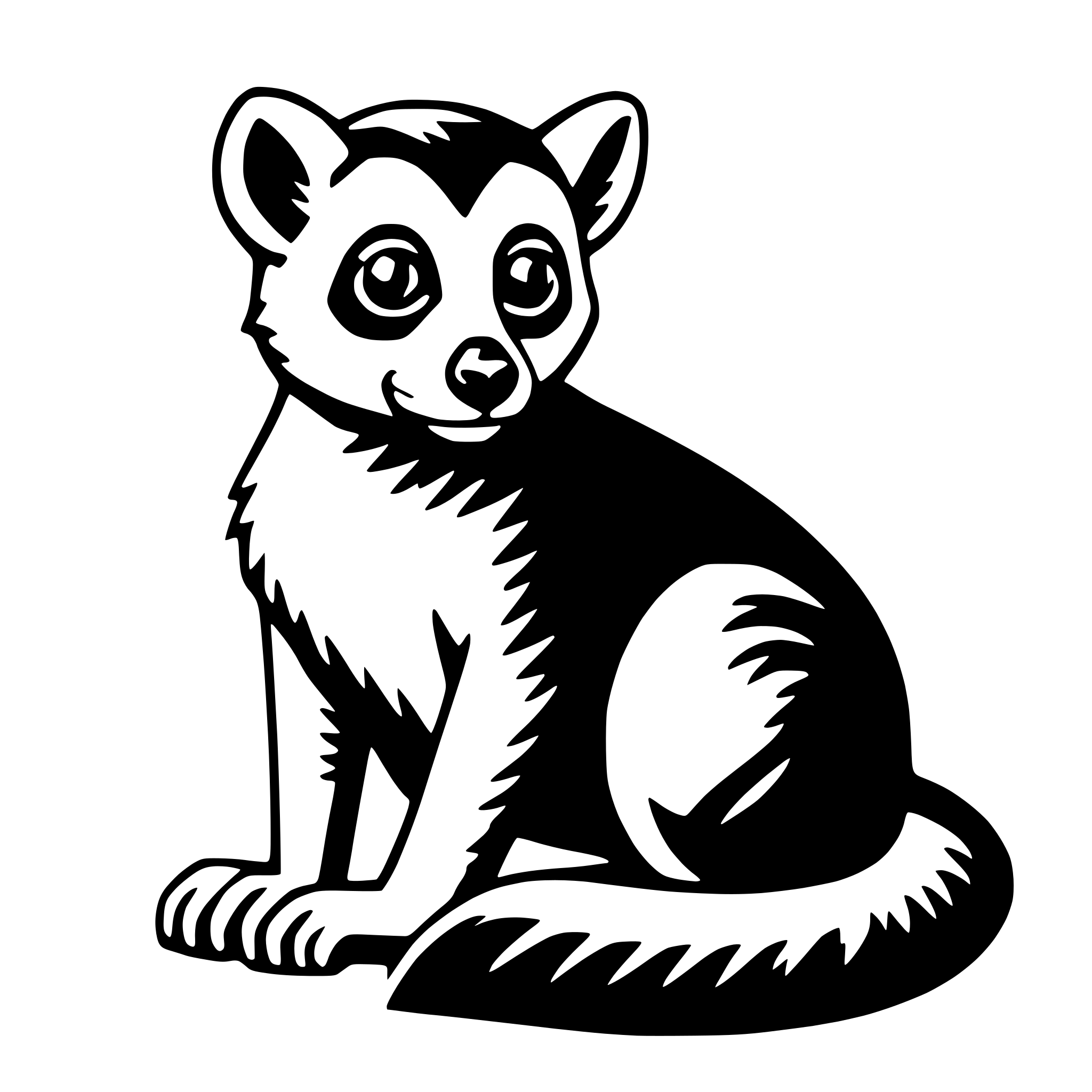 AI-generated SVG of a lemur