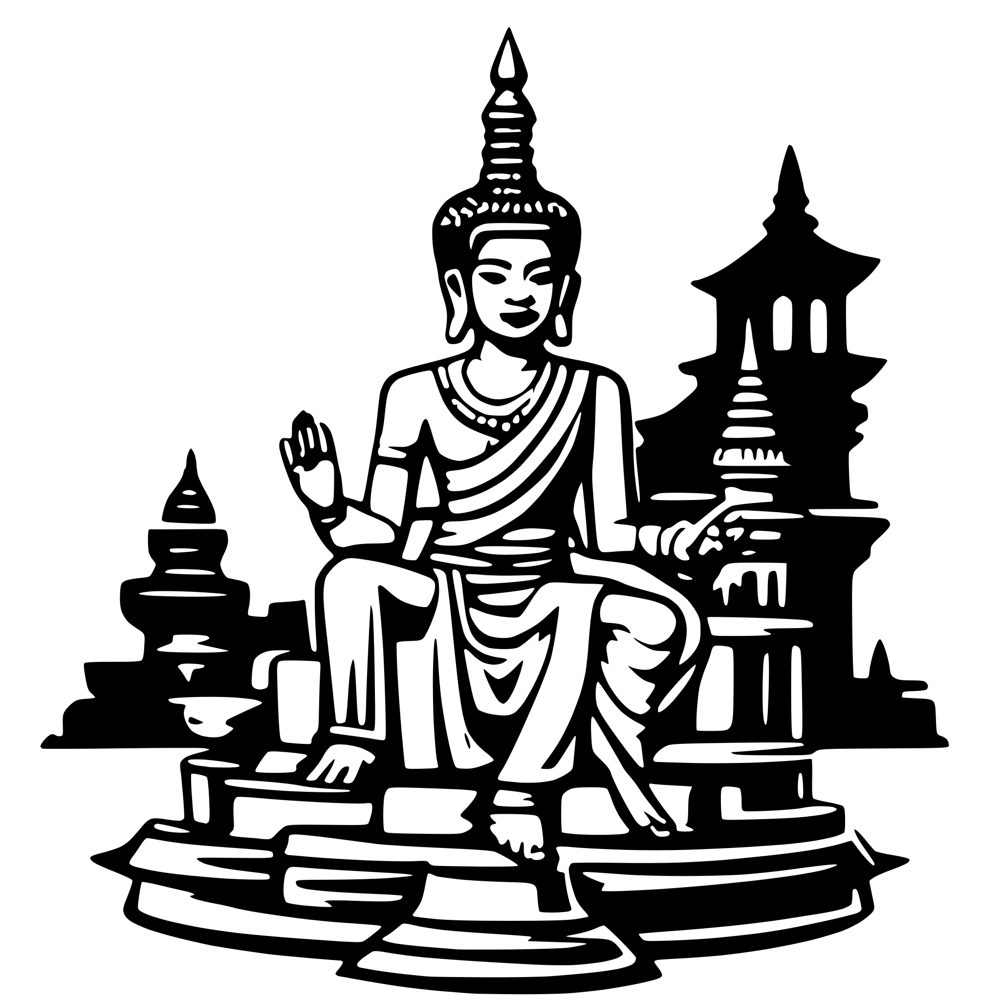AI-generated SVG of a thai tempelwächter