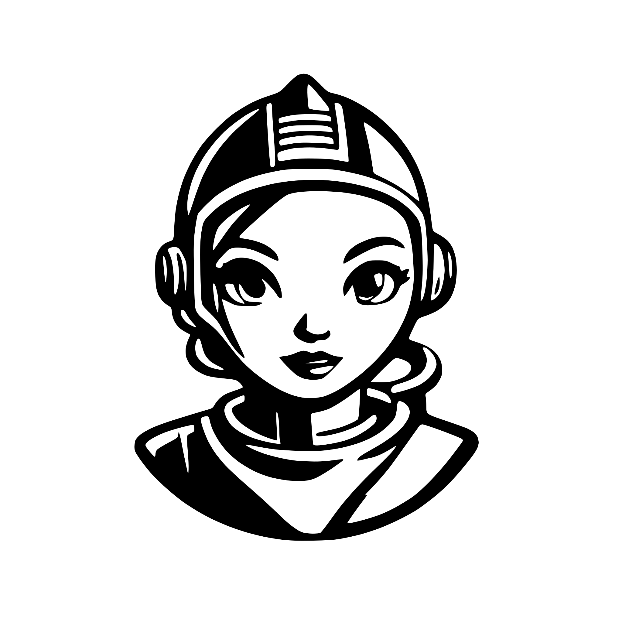 AI-generated SVG of a Scuba diver torso + head