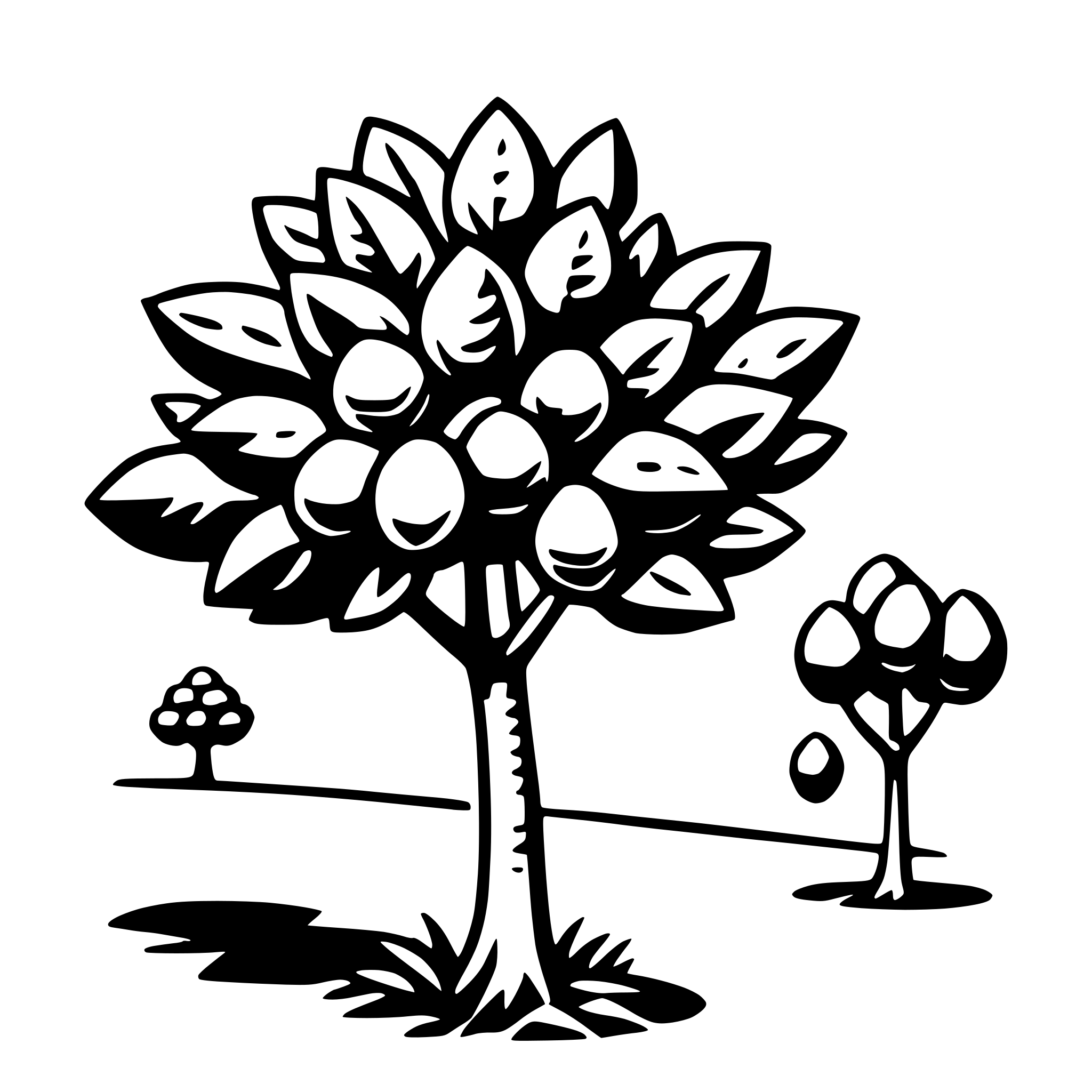 AI-generated SVG of a lemon tree