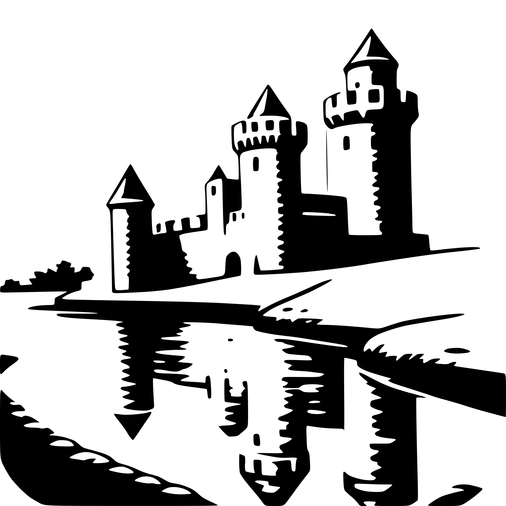 AI-generated SVG of a castle and moat