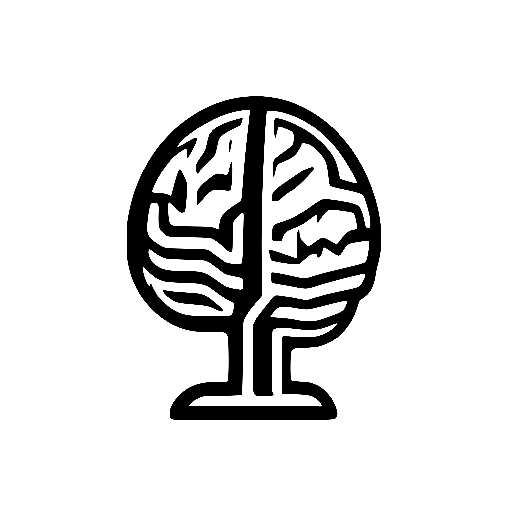 AI-generated SVG of a An abstract logo of human brain