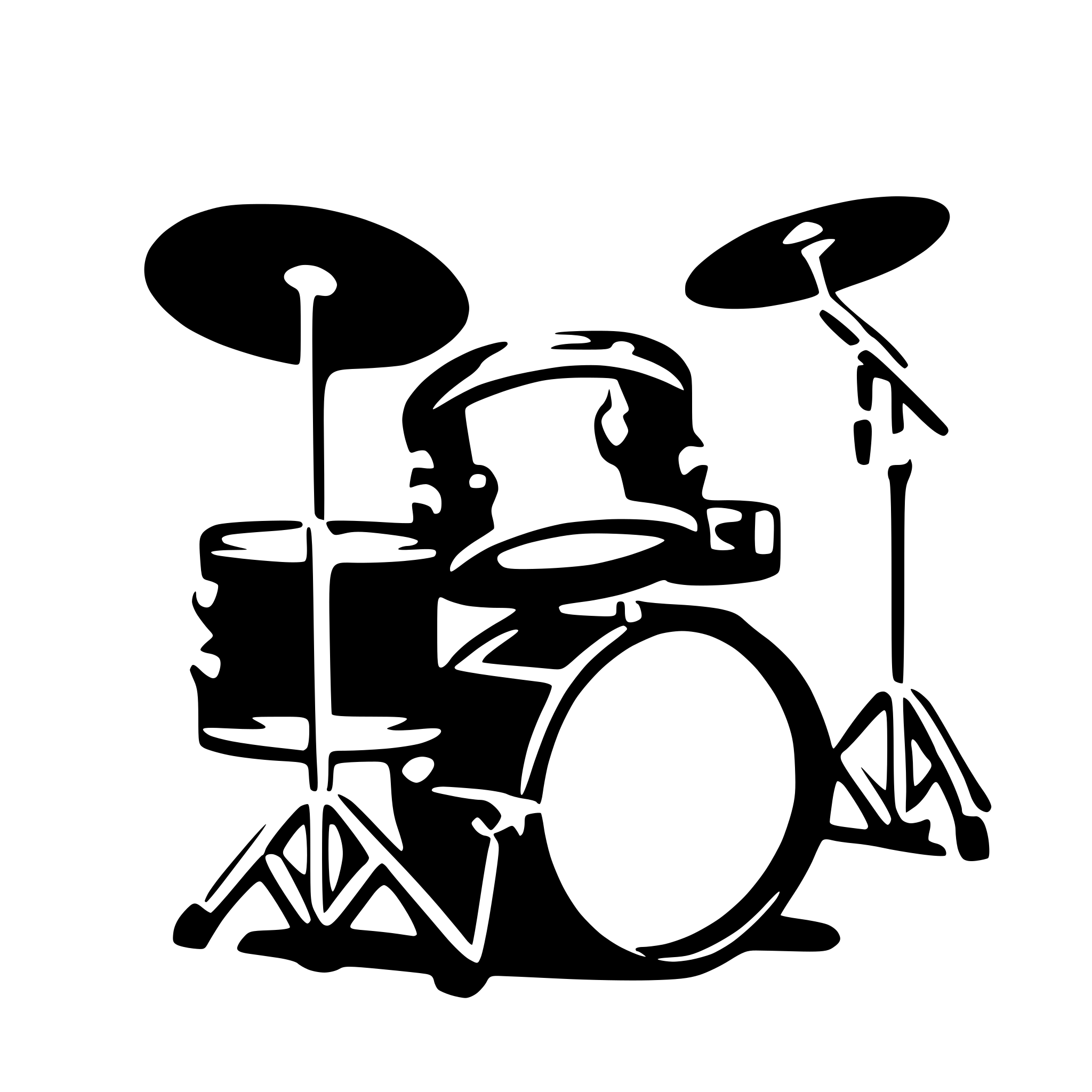 AI-generated SVG of a drumset