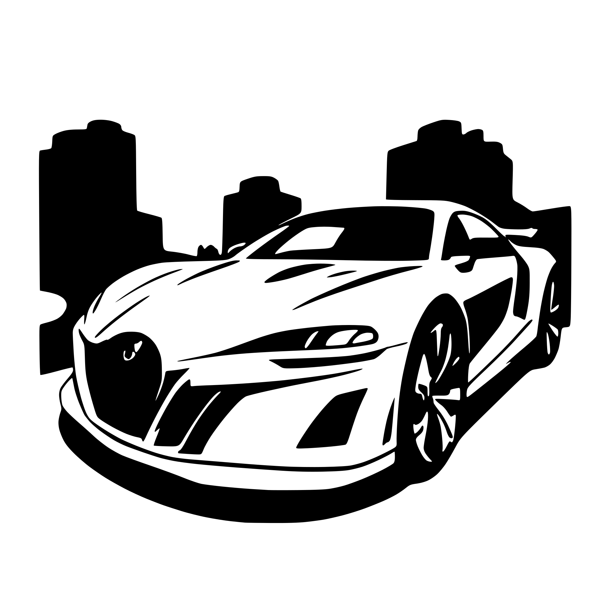 AI-generated SVG of a Bugatti Chiron Super Sport as a drawing to color in. Without Logos.