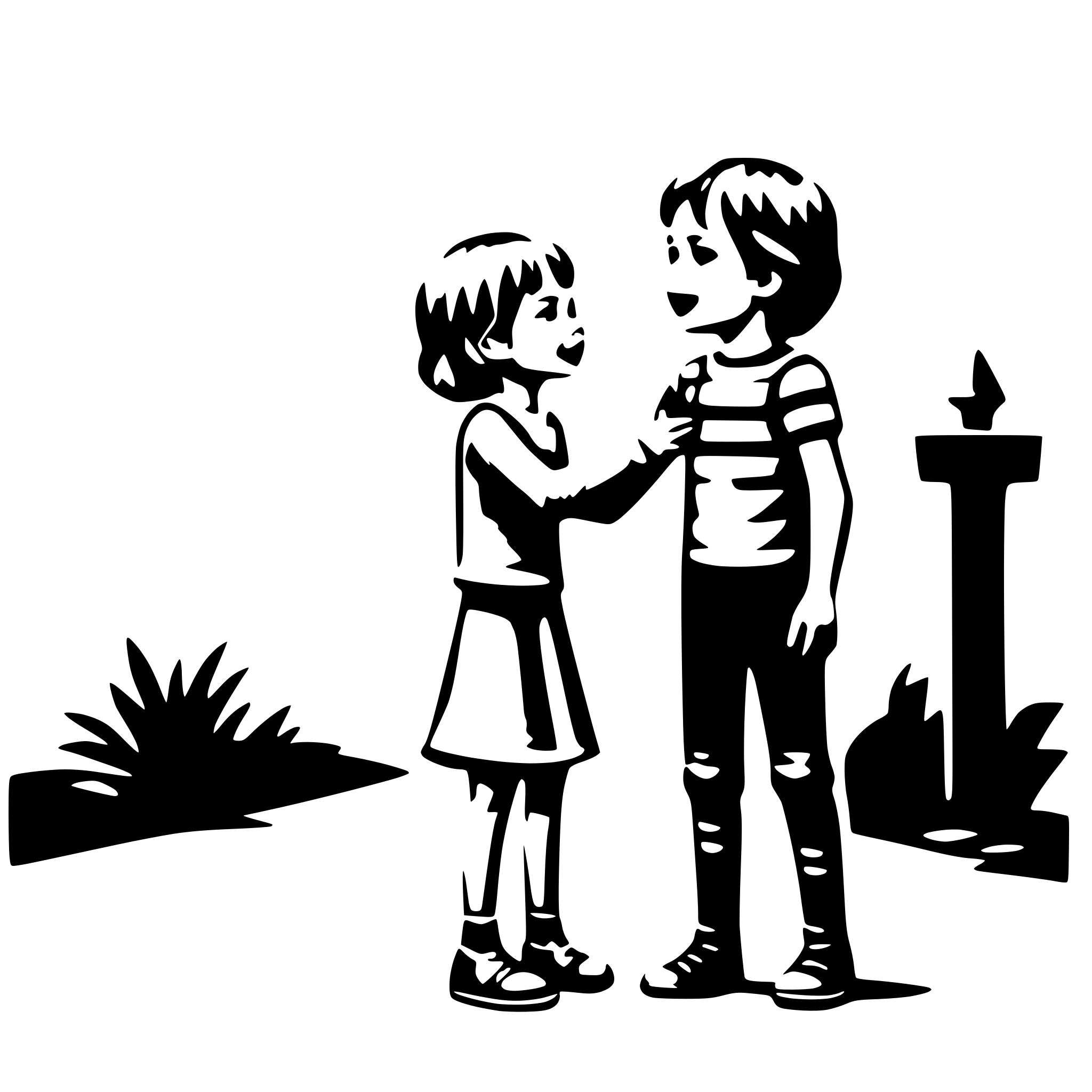 AI-generated SVG of 'Todler saying goodbye'