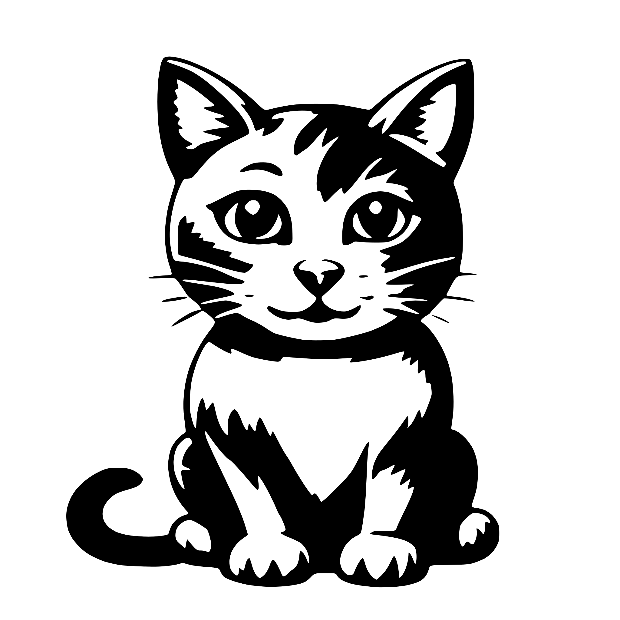 AI-generated SVG of 'christmas cat'