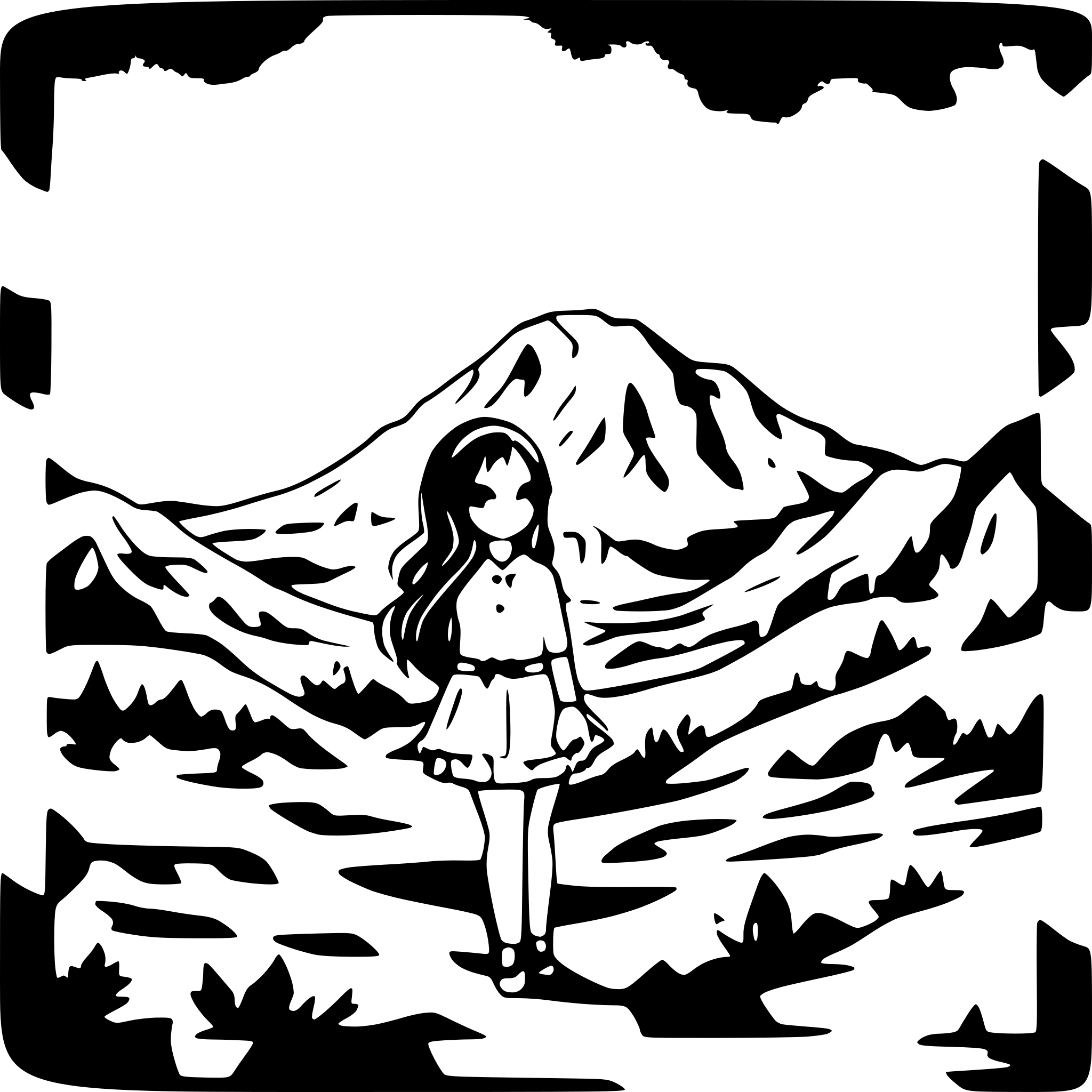 AI-generated SVG of a MOUNTAIN VIEW