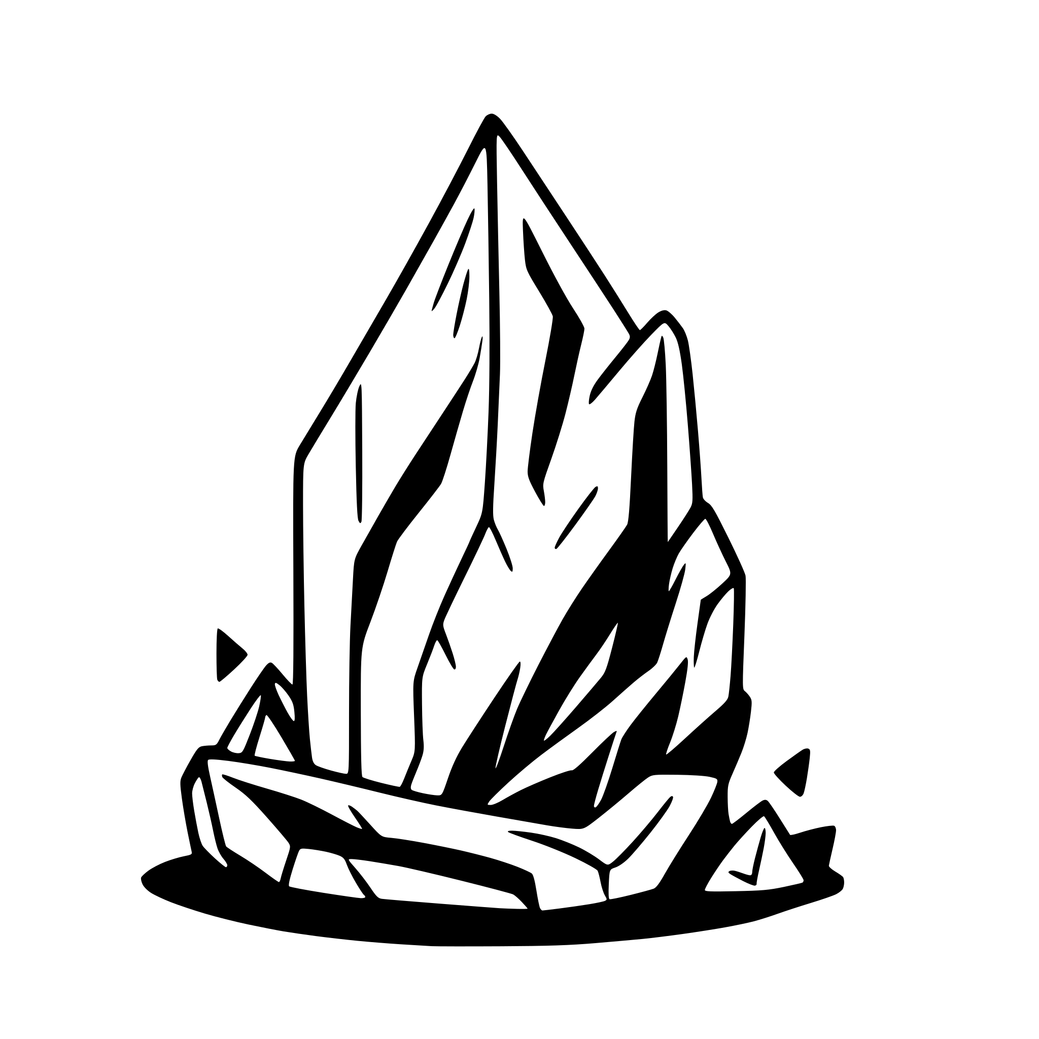 AI-generated SVG of a iron scrap in a shape of loss shard