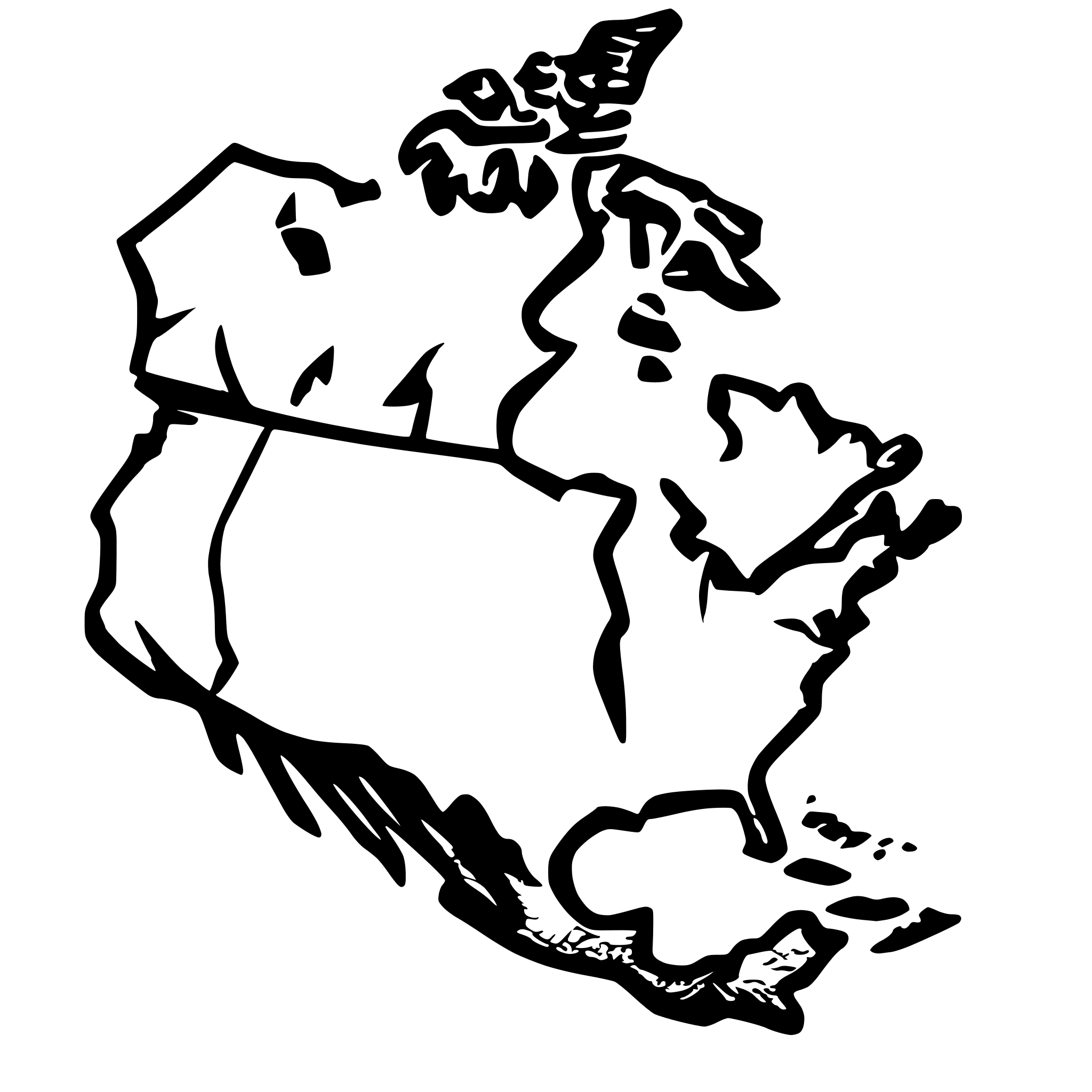 AI-generated SVG of 'north america map'