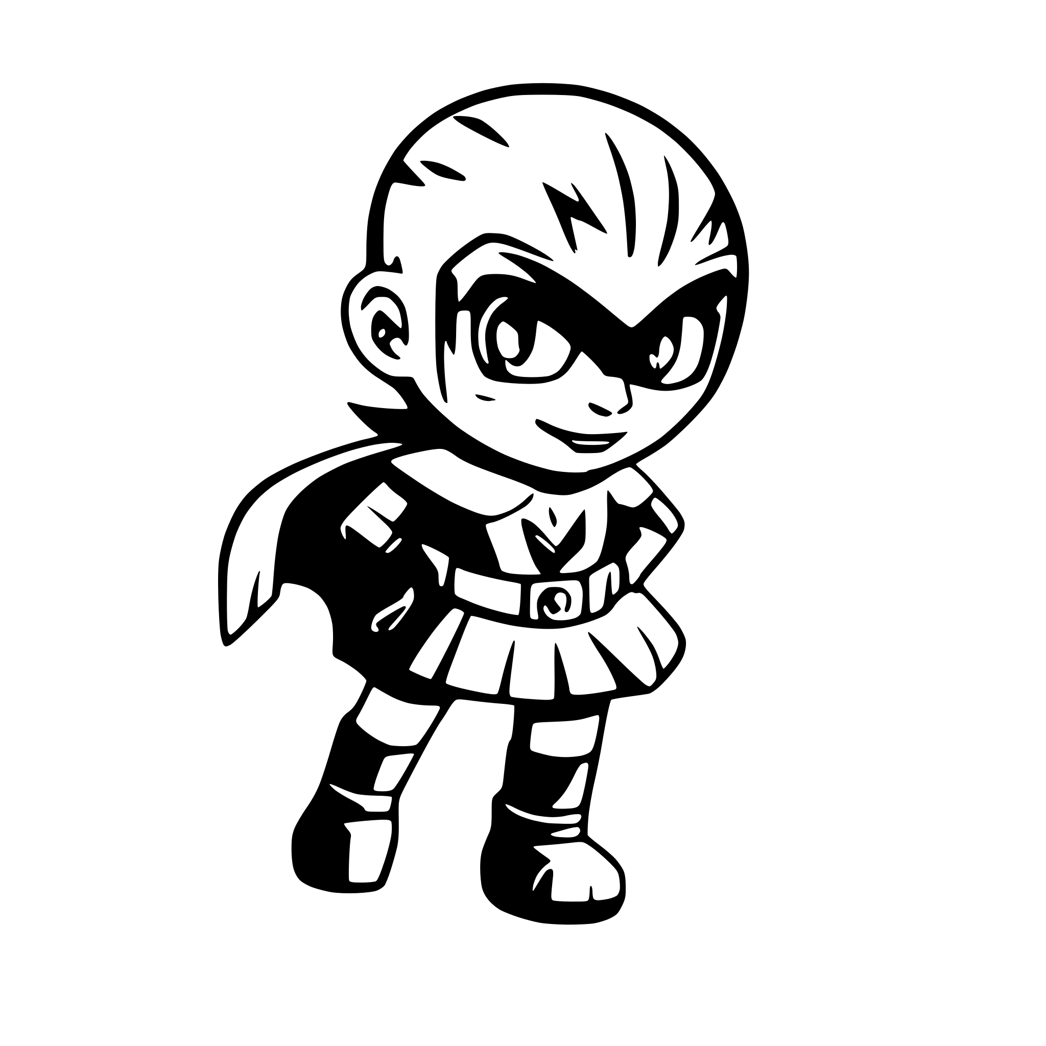AI-generated SVG of a superhero