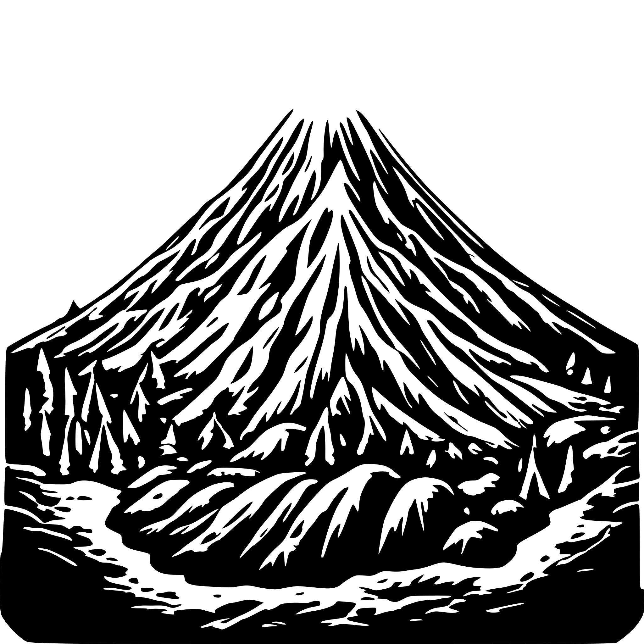 AI-generated SVG of 'Volcano'