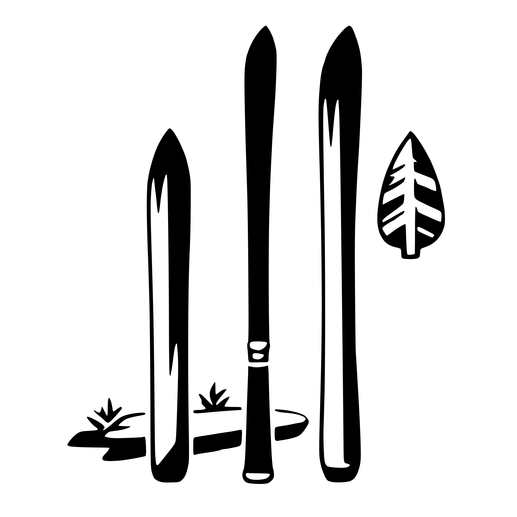 AI-generated SVG of a skis