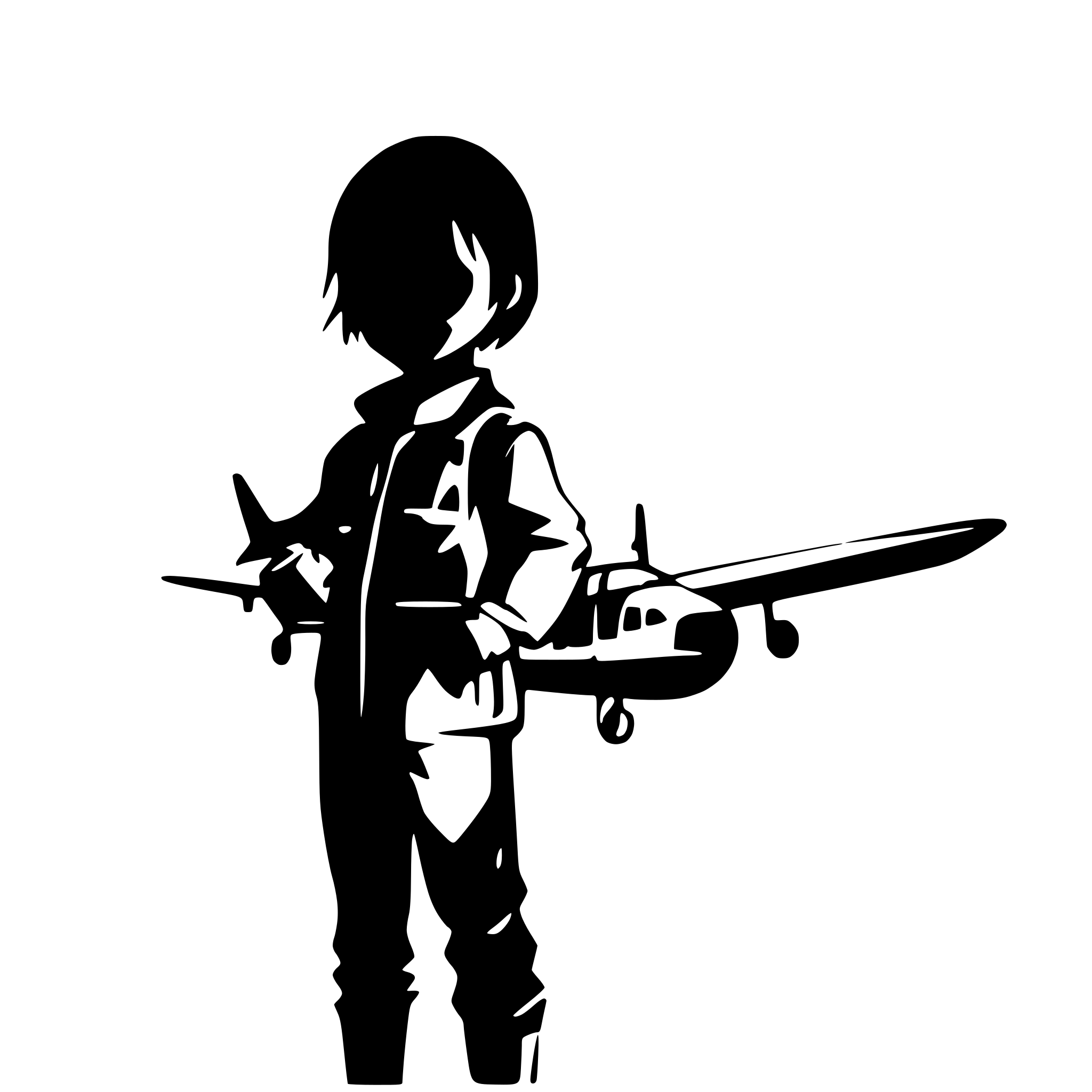 AI-generated SVG of a plane with a little cute boy in the cockpit