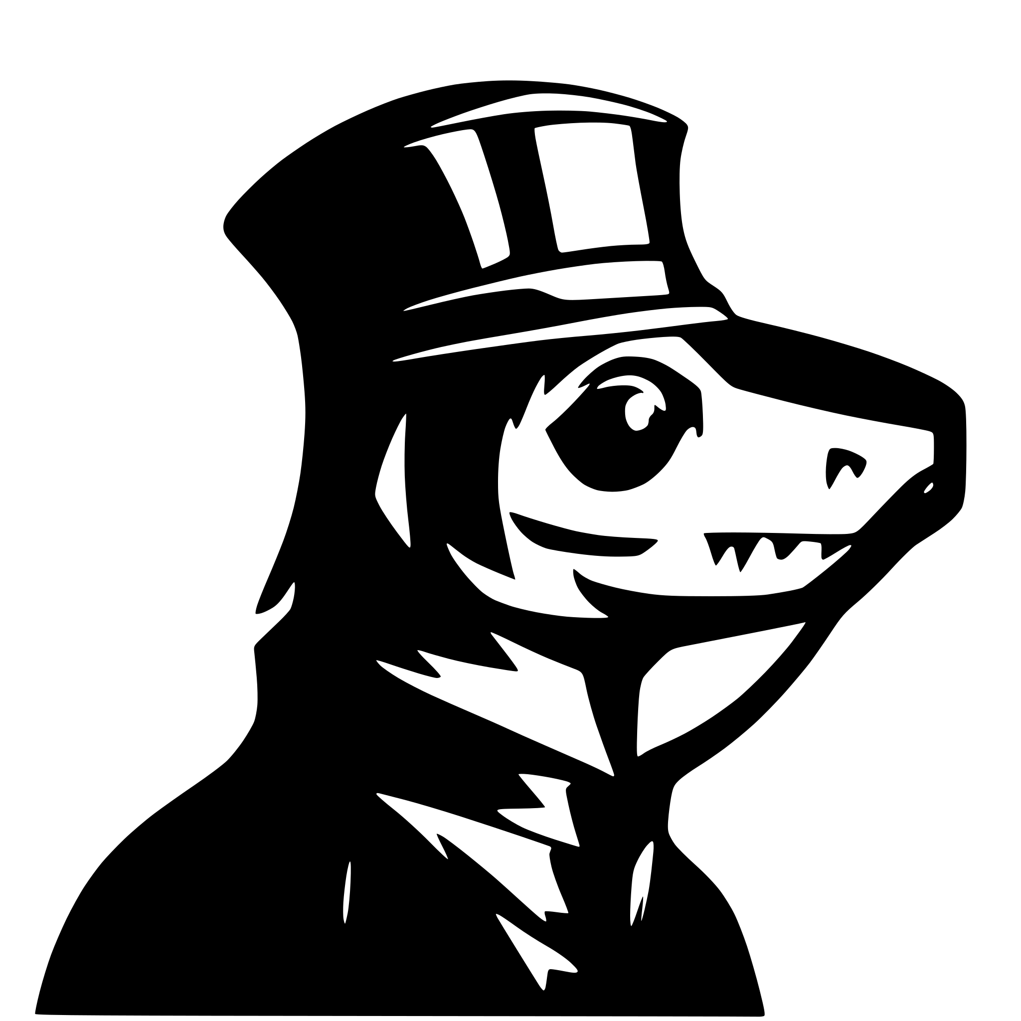 AI-generated SVG of a plague doctor head with rat silhouette