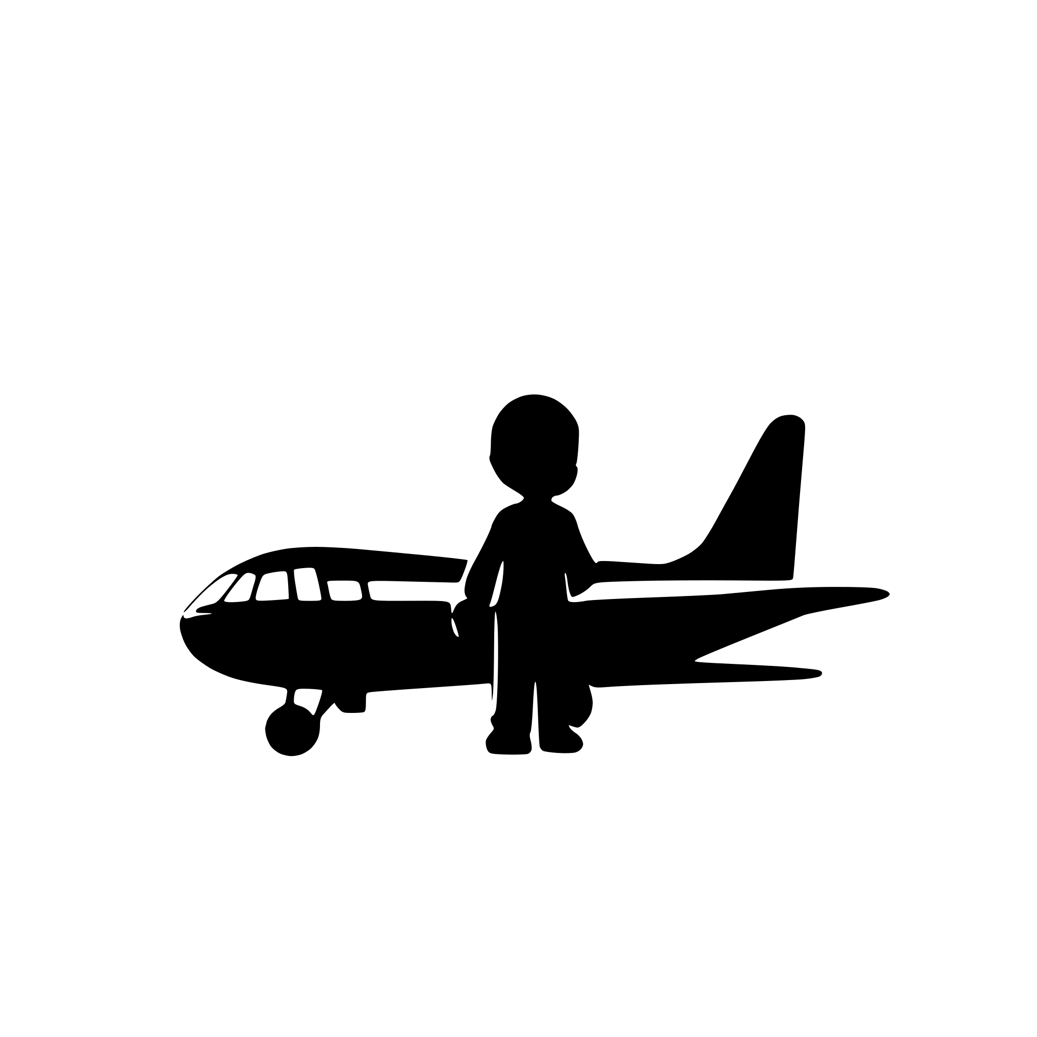 AI-generated SVG of a plane with a little cute boy in the cockpit