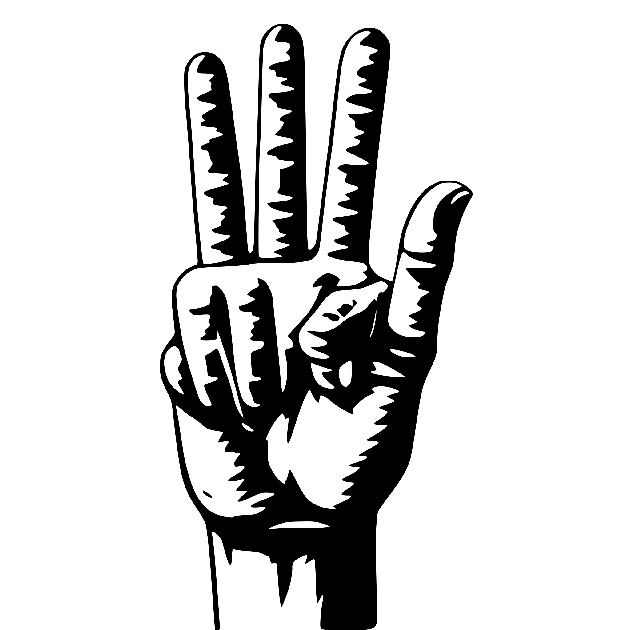 AI-generated SVG of 'slib someone the middle finger'