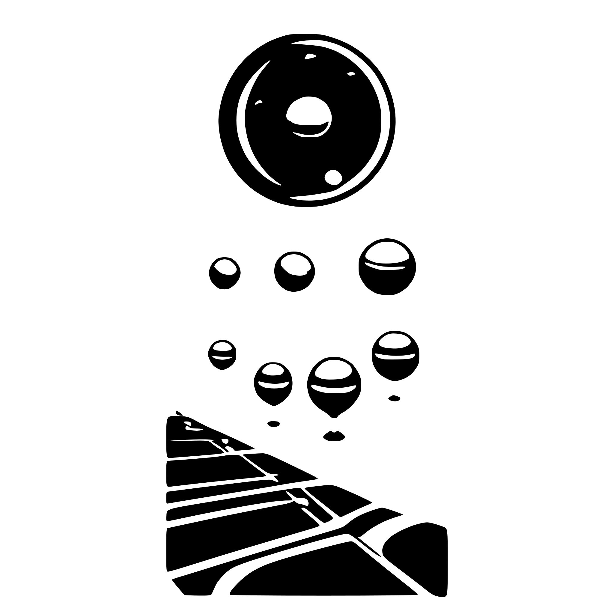AI-generated SVG of a solar system aligned with orbit lines