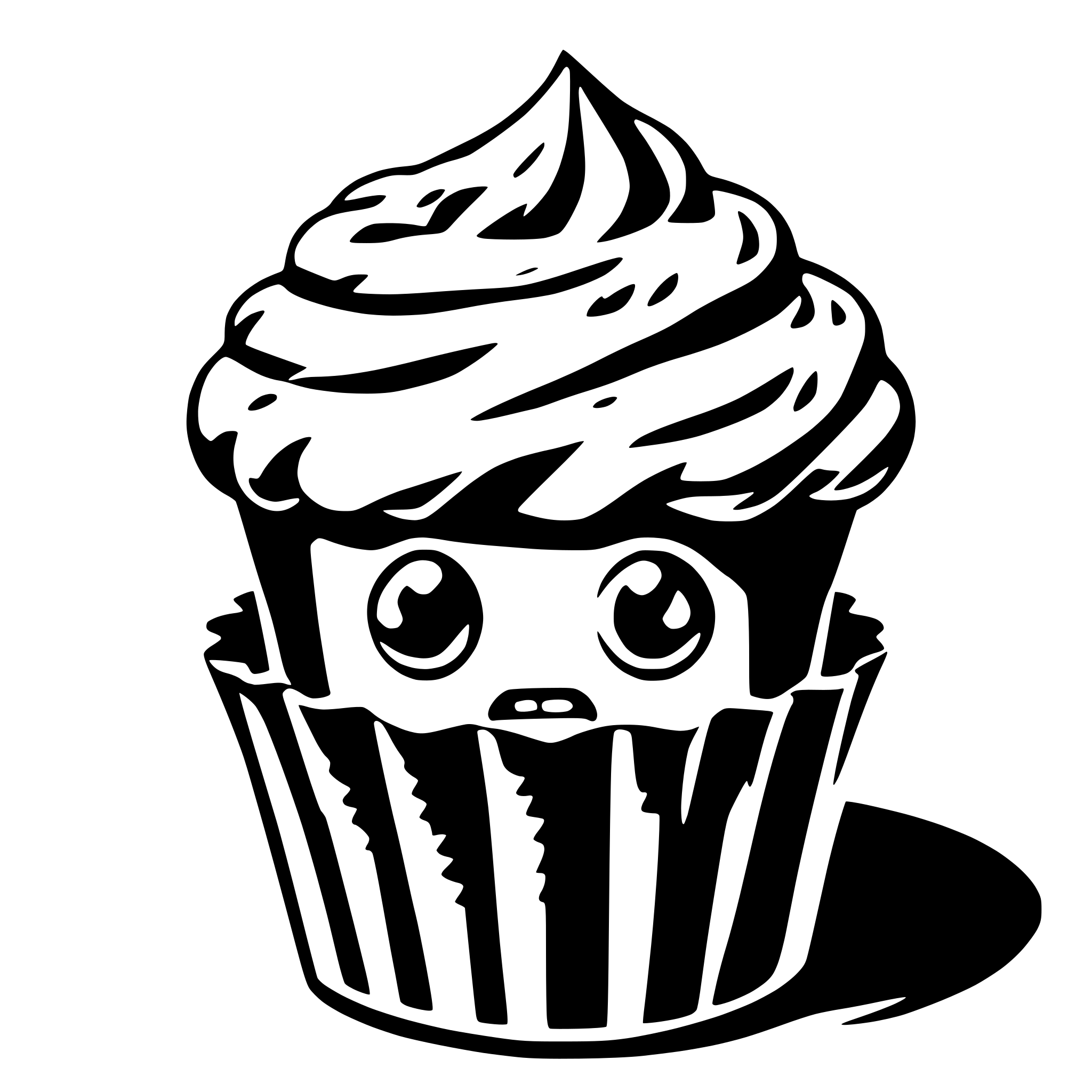 AI-generated SVG of 'ANGRY CUPCAKE'