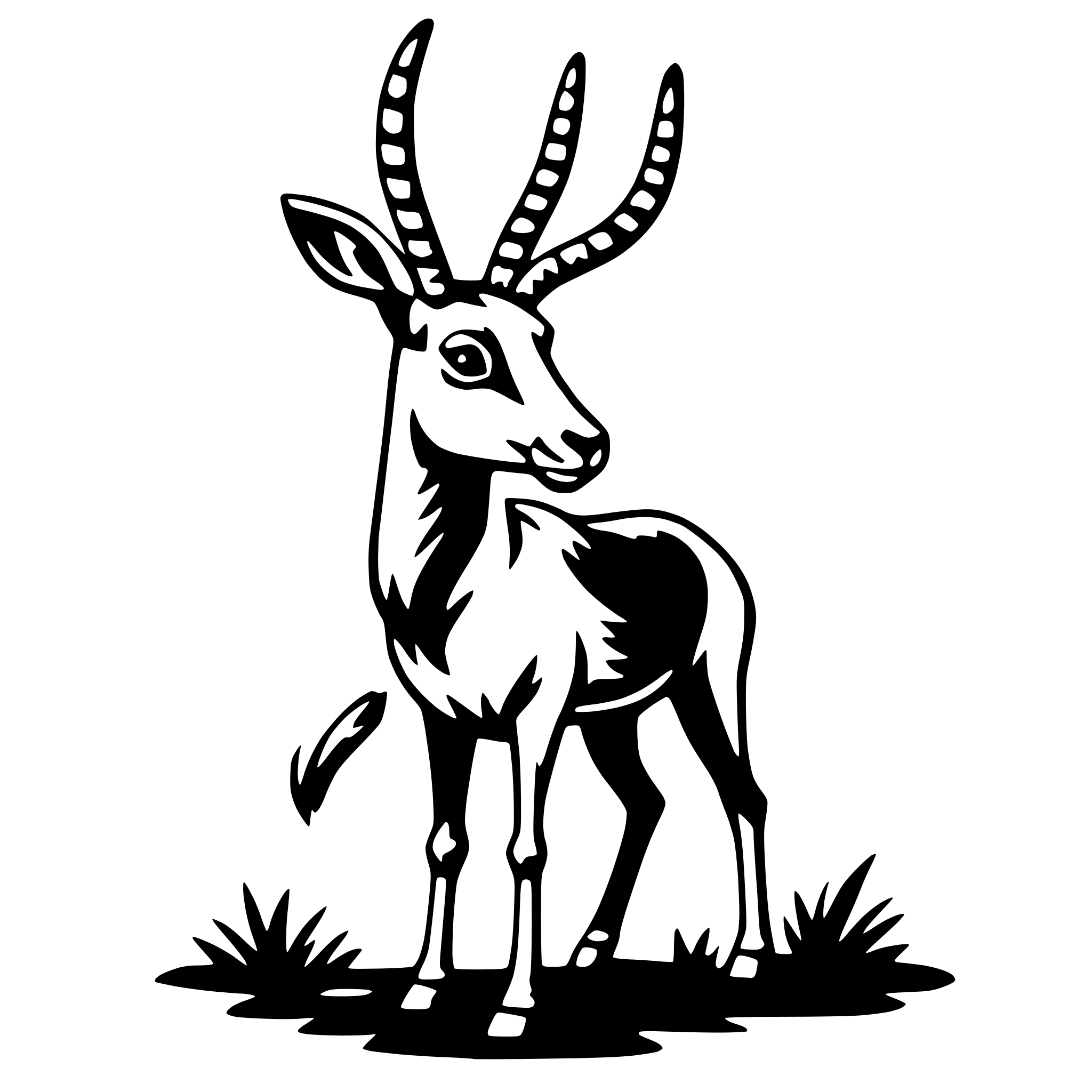 AI-generated SVG of a gazelle