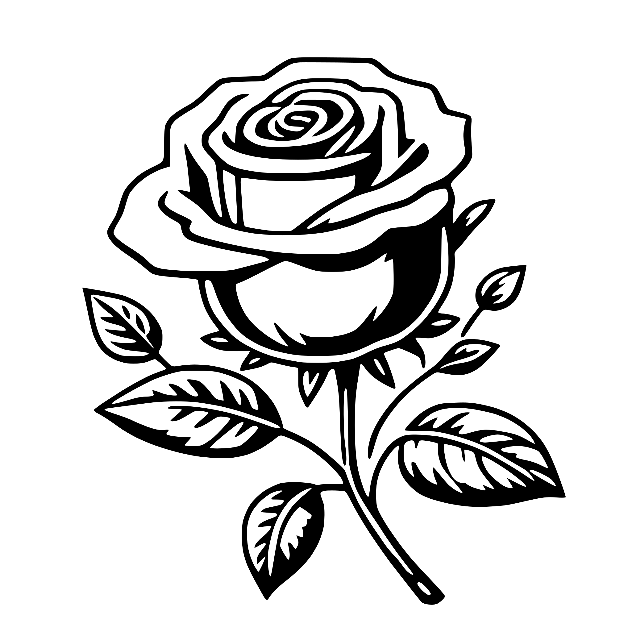 AI-generated SVG of a rose