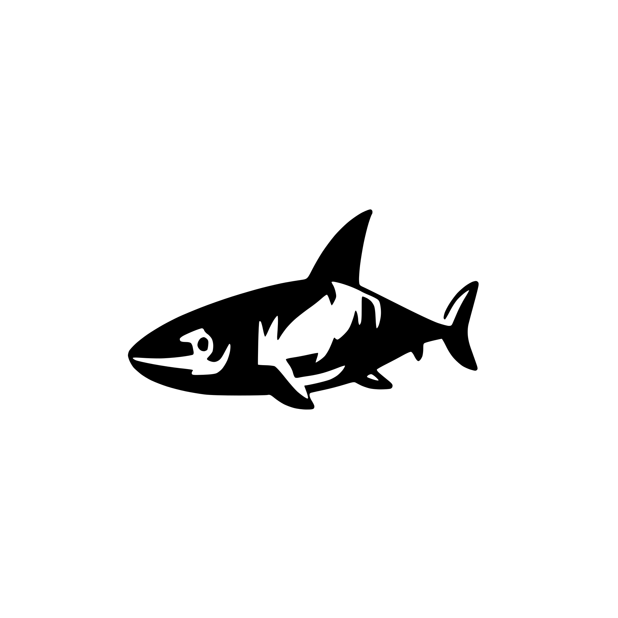 AI-generated SVG of 'blue shark'