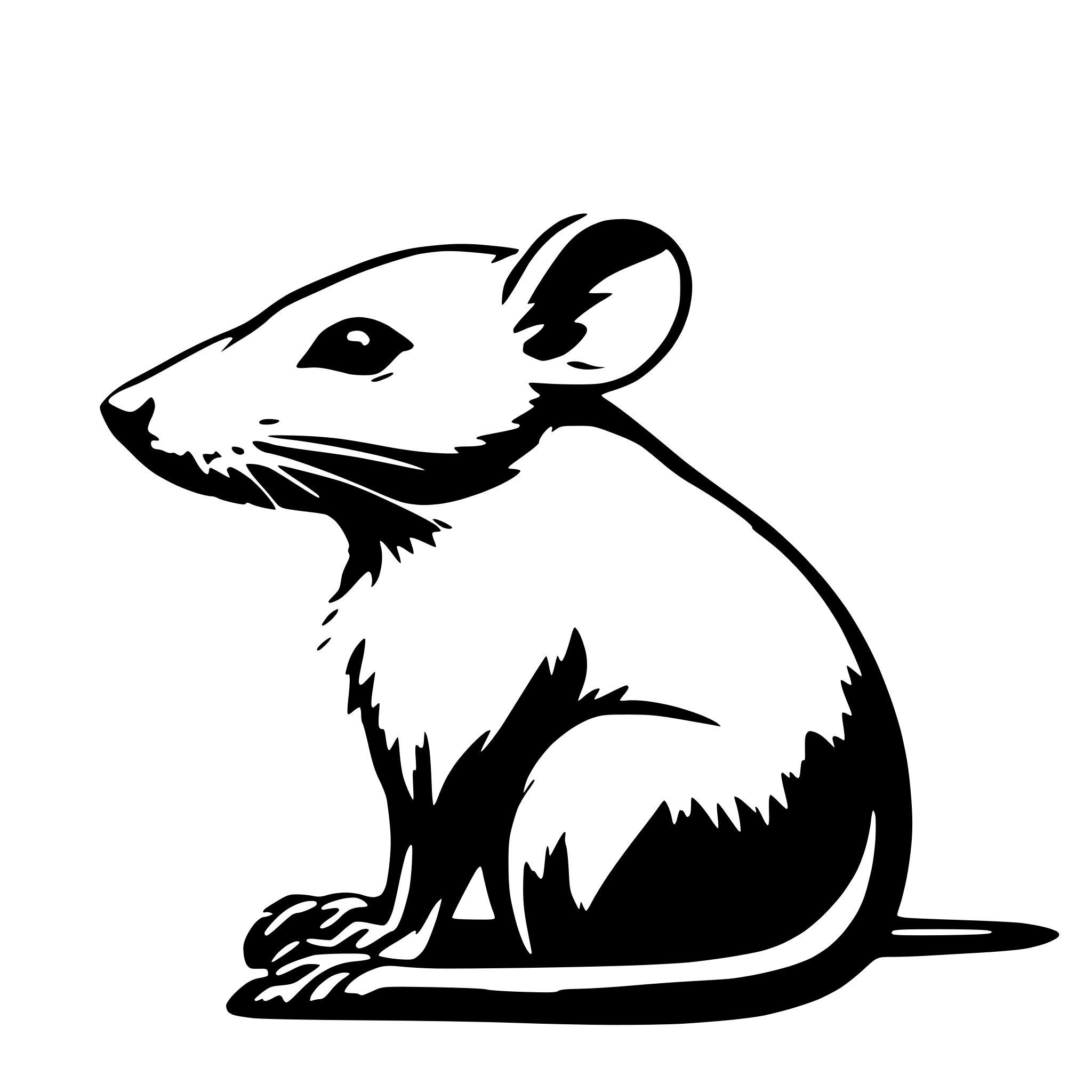AI-generated SVG of a a domestic rat sitting in profile