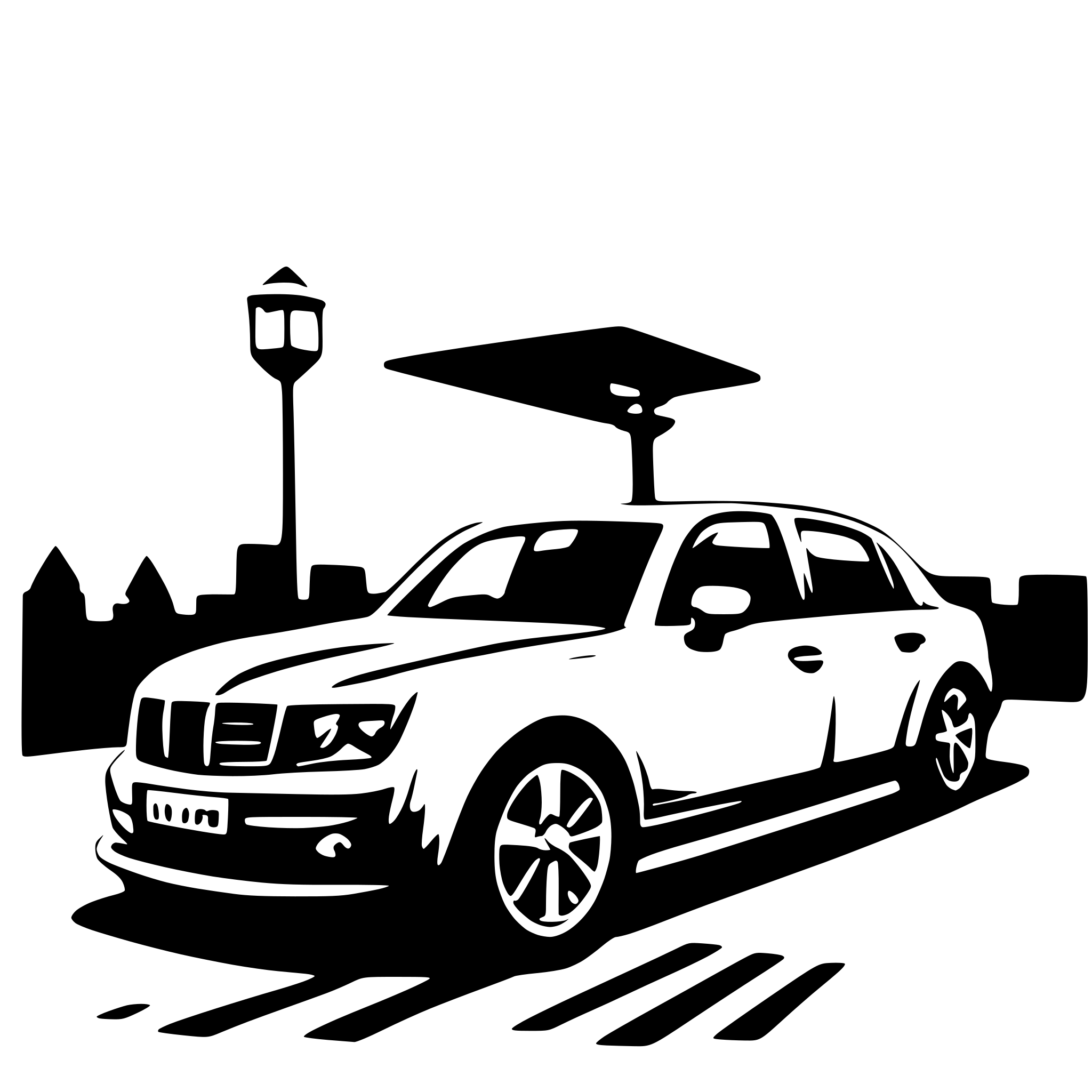 AI-generated SVG of a sedan car side view