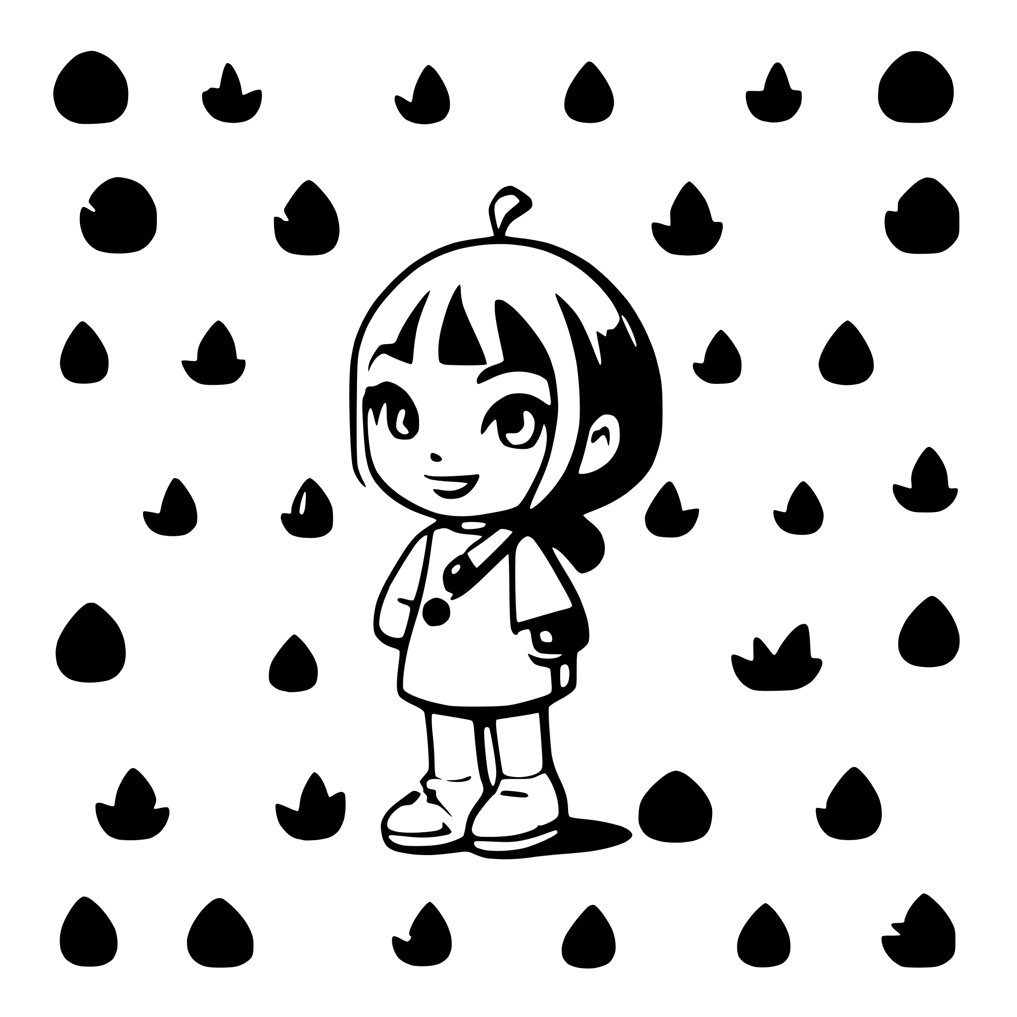 AI-generated SVG of a lamput cartoon