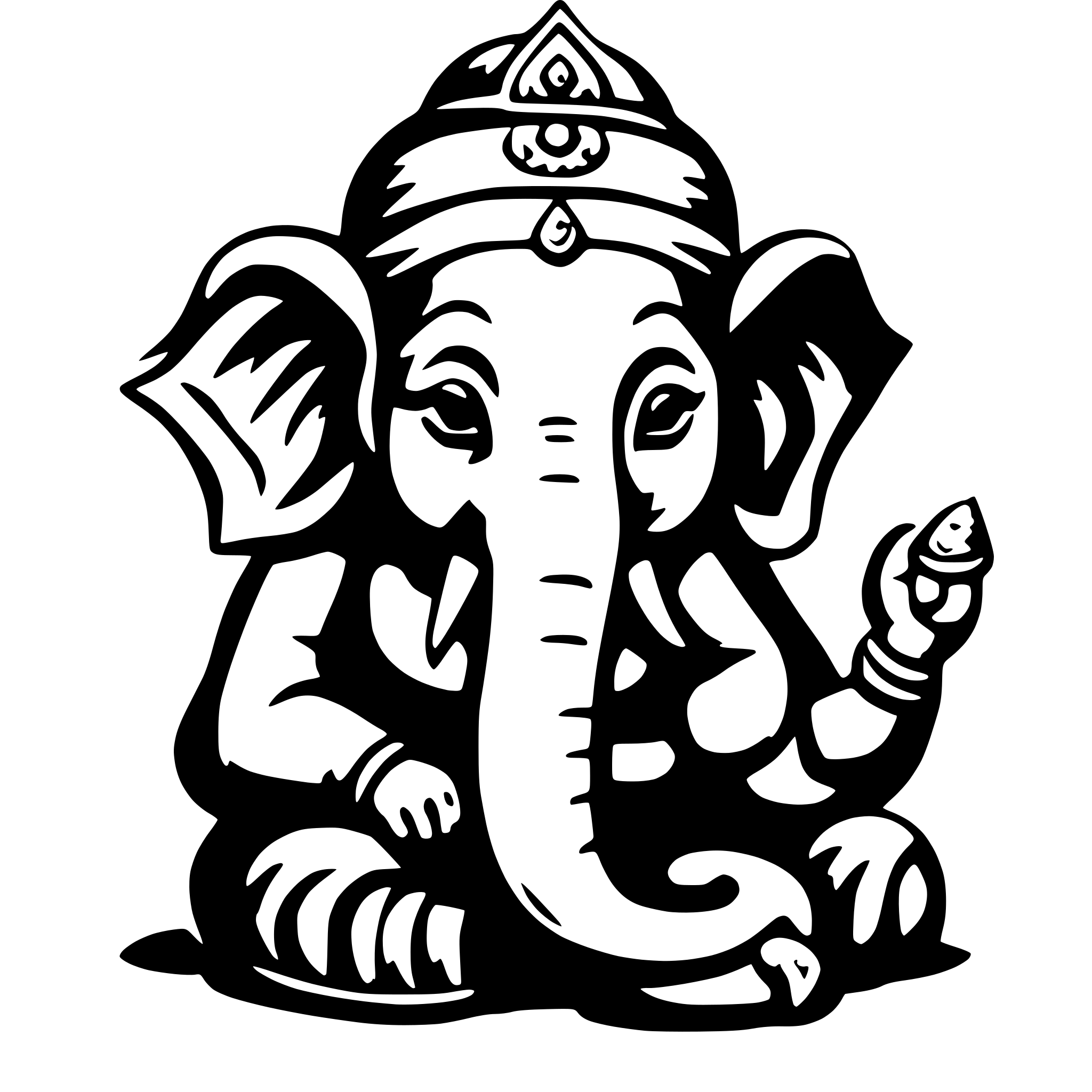 AI-generated SVG of 'GANESHA'