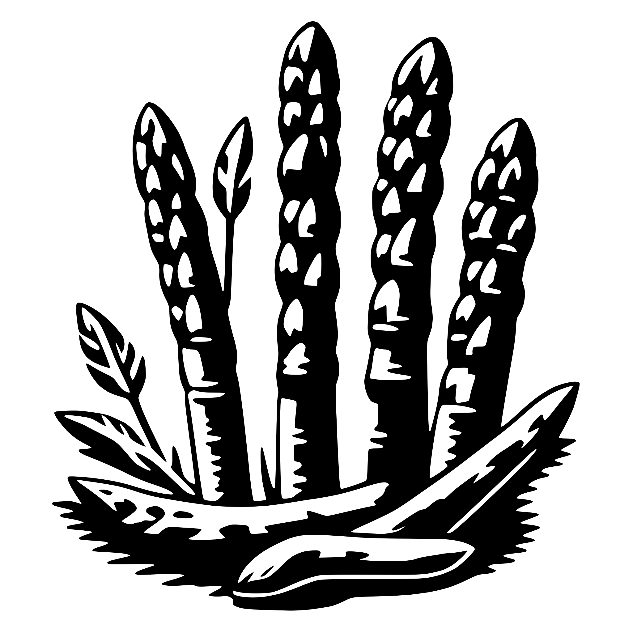AI-generated SVG of 'asparagus'