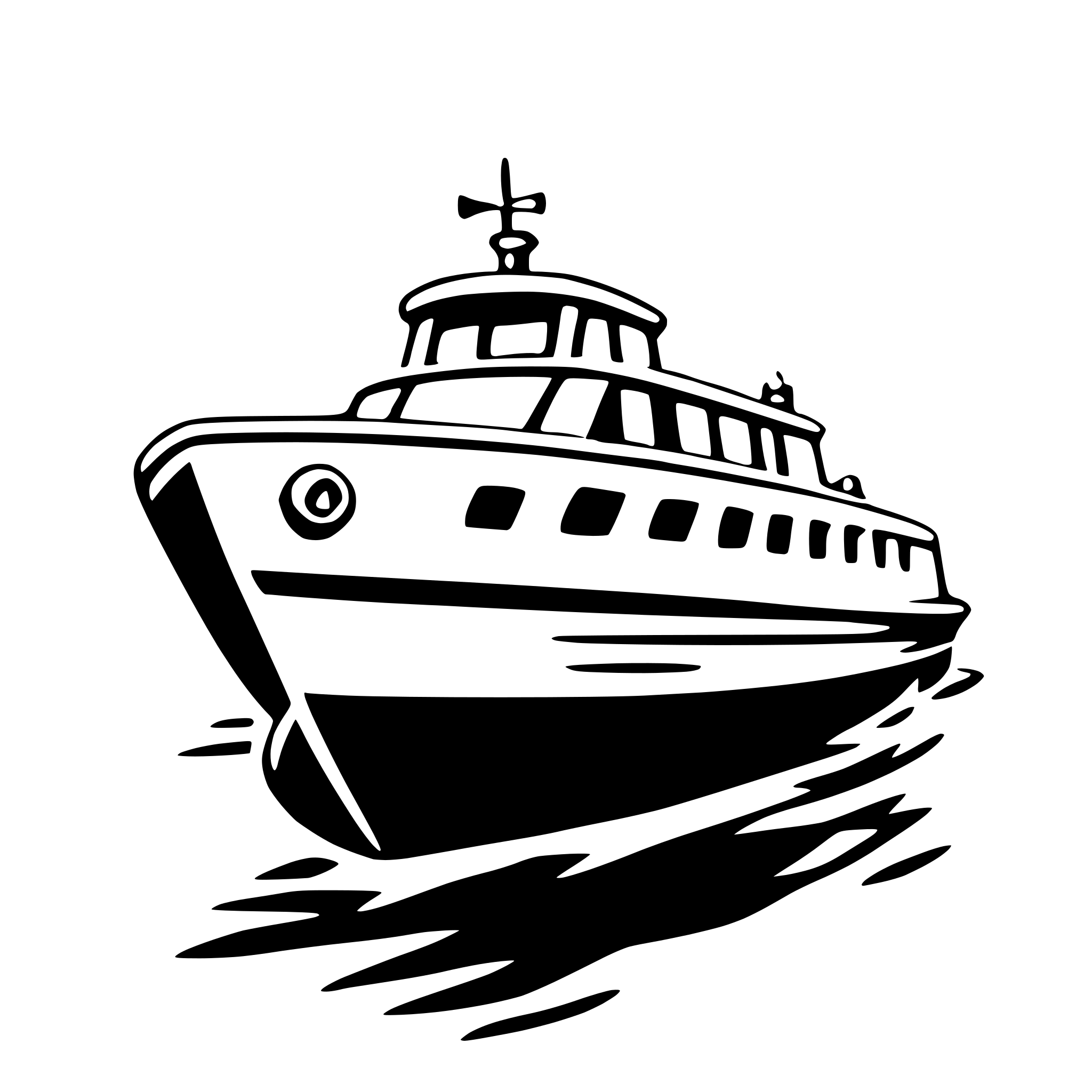 AI-generated SVG of 'speedboat'