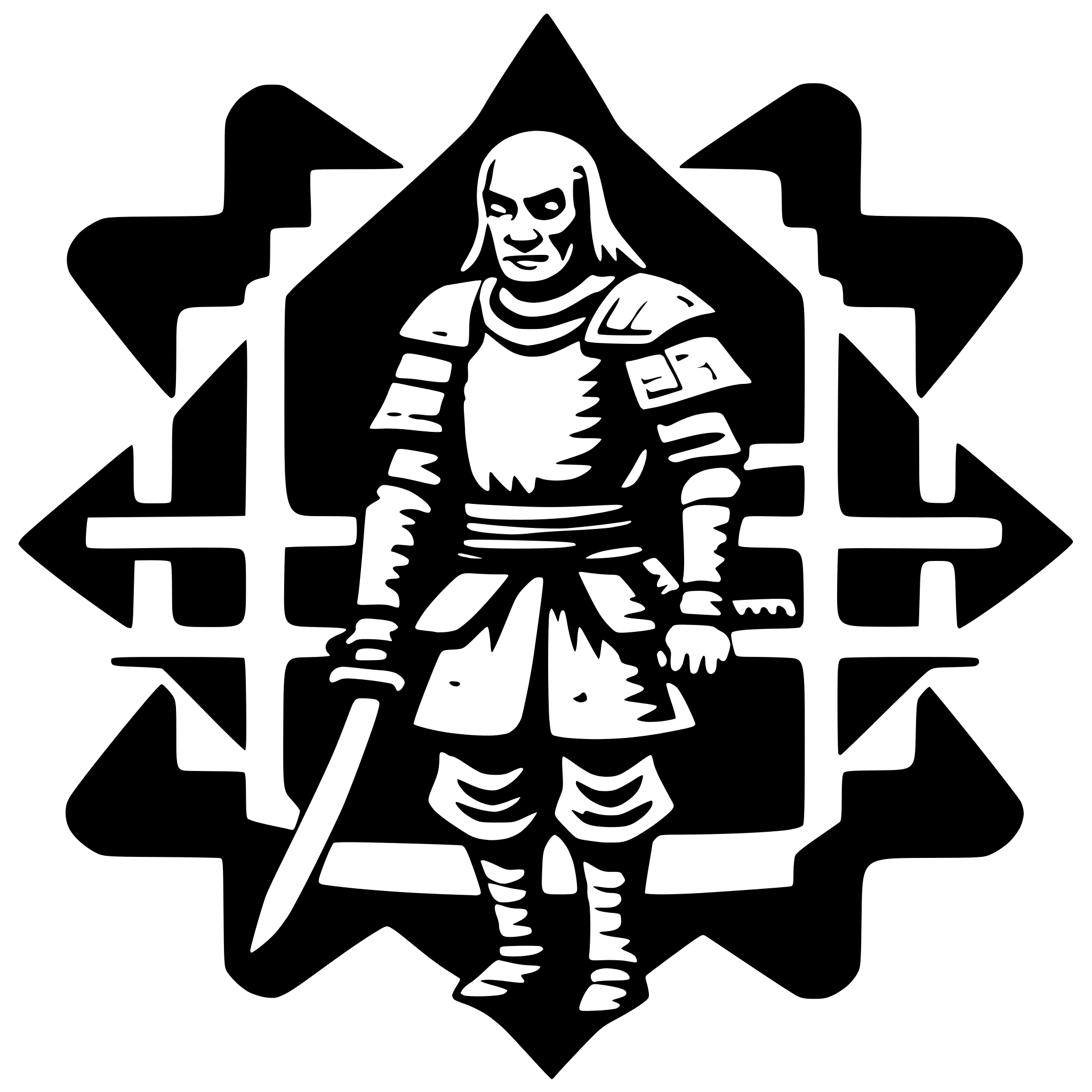 AI-generated SVG of a old samurai